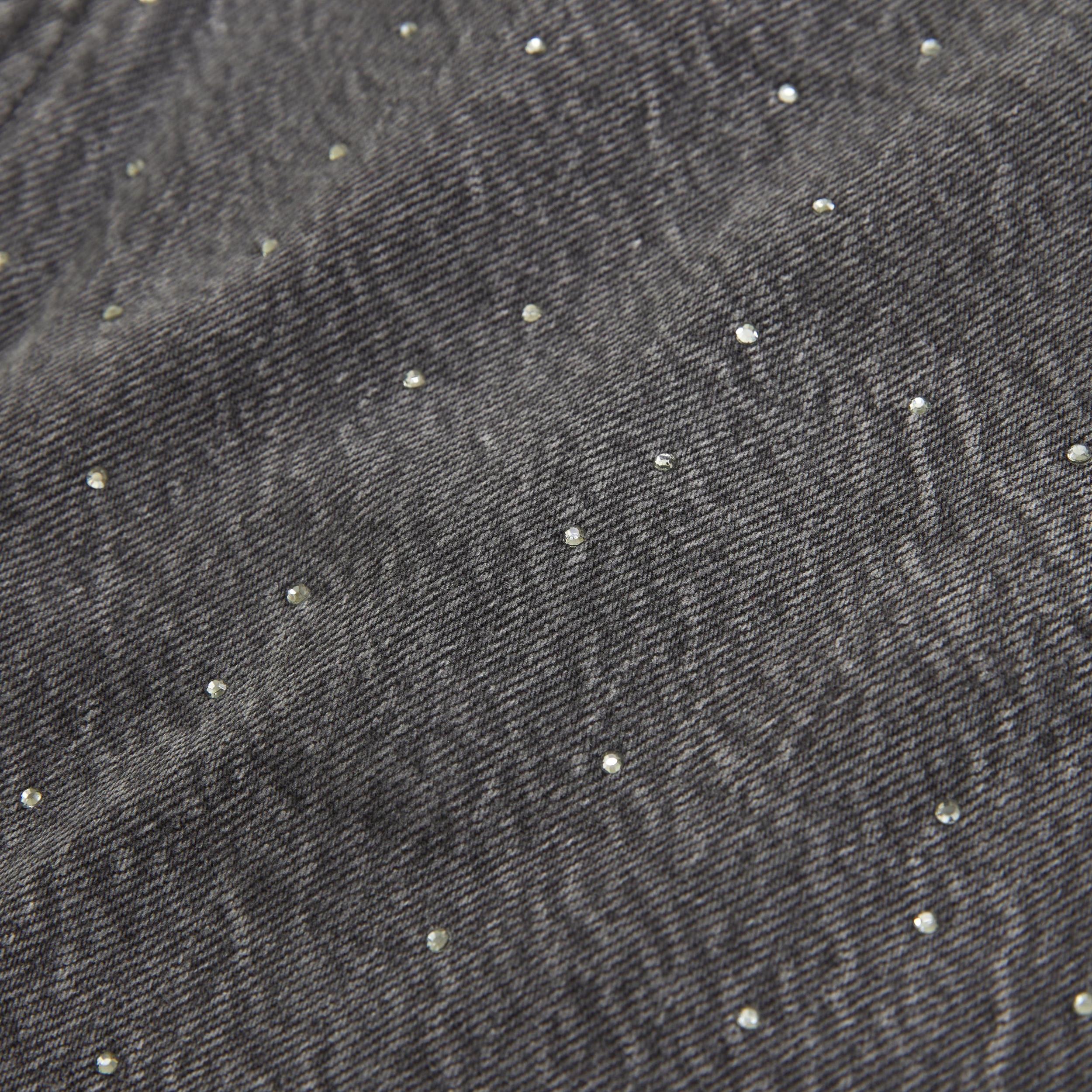 Rhinestone Denim Mini Skirt Product Image