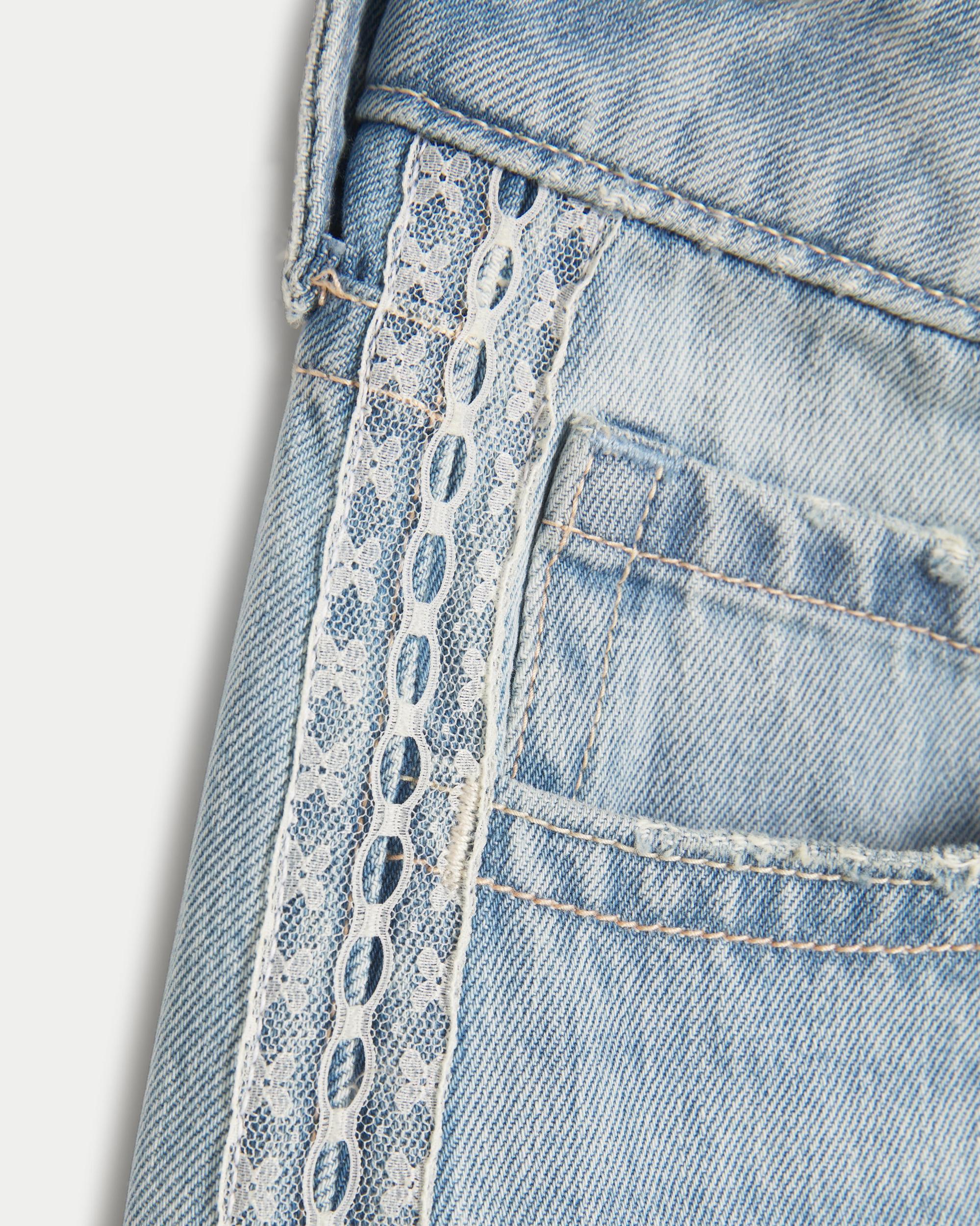 Low-Rise Medium Wash Super Baggy Jeans Product Image
