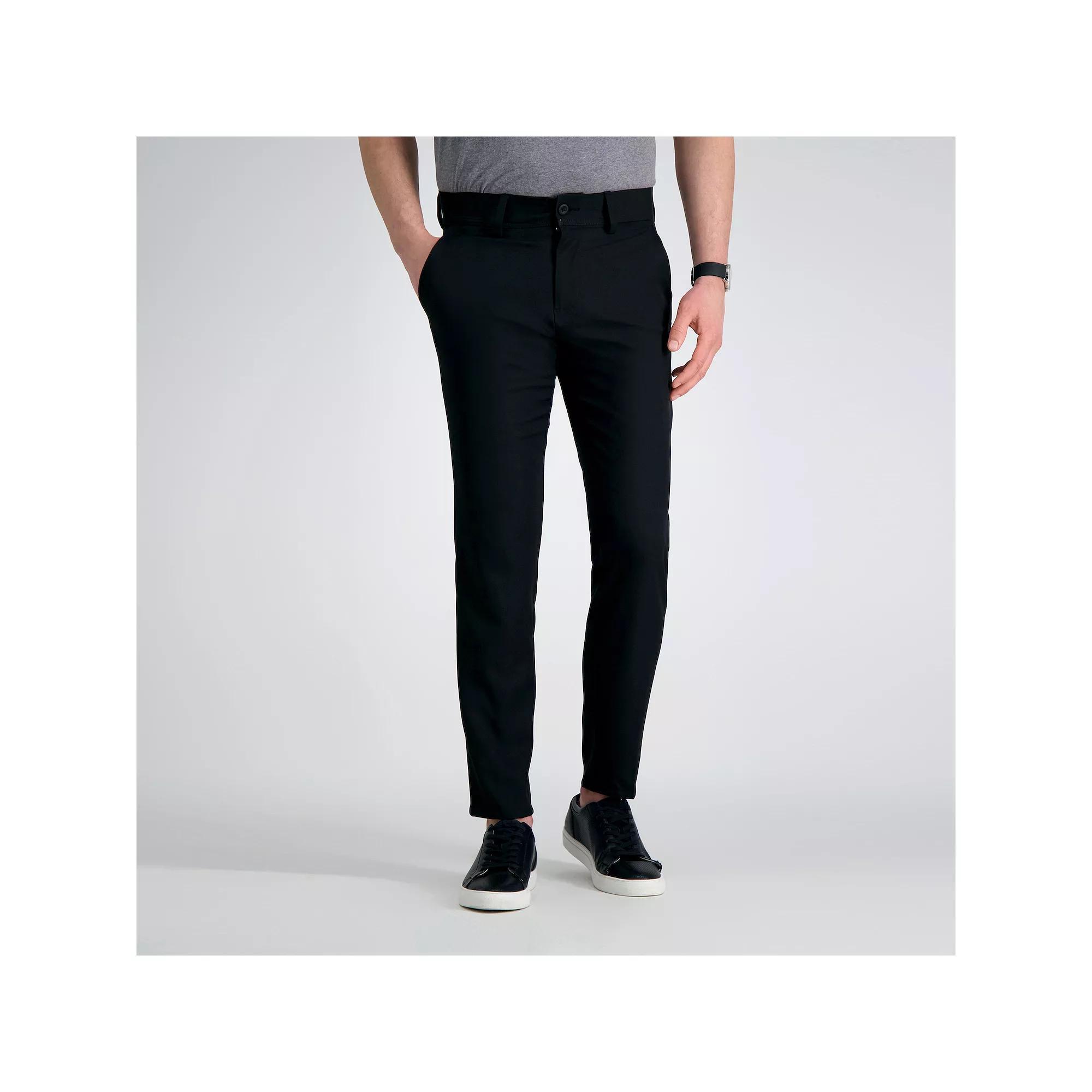 Mens Haggar The Active Series Everyday Slim Fit Flat-Front Pants Product Image