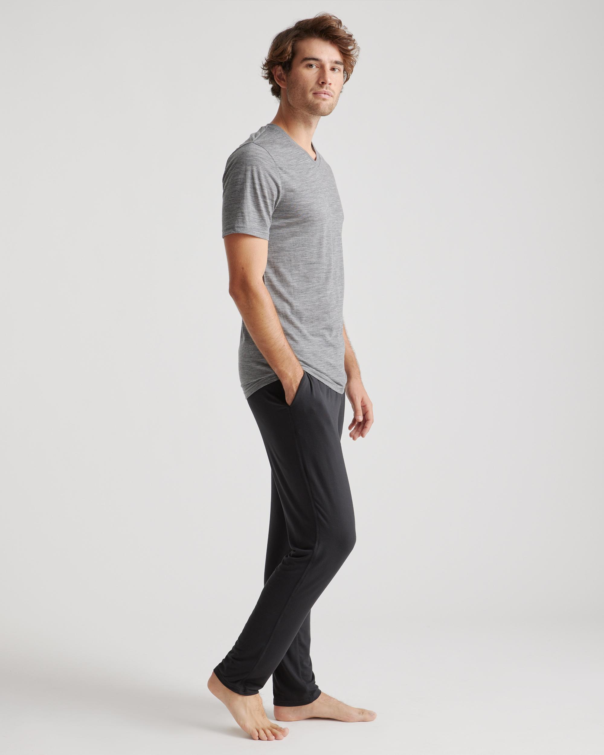 Quince | Men's 100% Merino Wool All-Season V-Neck Base Layer T-Shirt Merino/Cotton Product Image