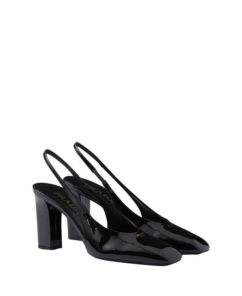 Womens Patent Leather Slingback Pumps Product Image