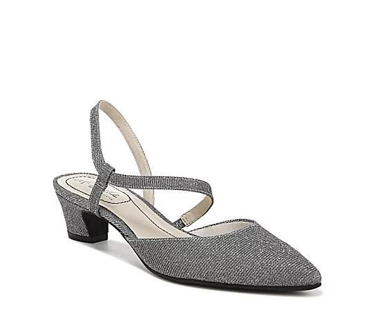 LifeStride Minimalist Women's Slingback Pumps, Size: 9.5, Silver Shimmer Product Image