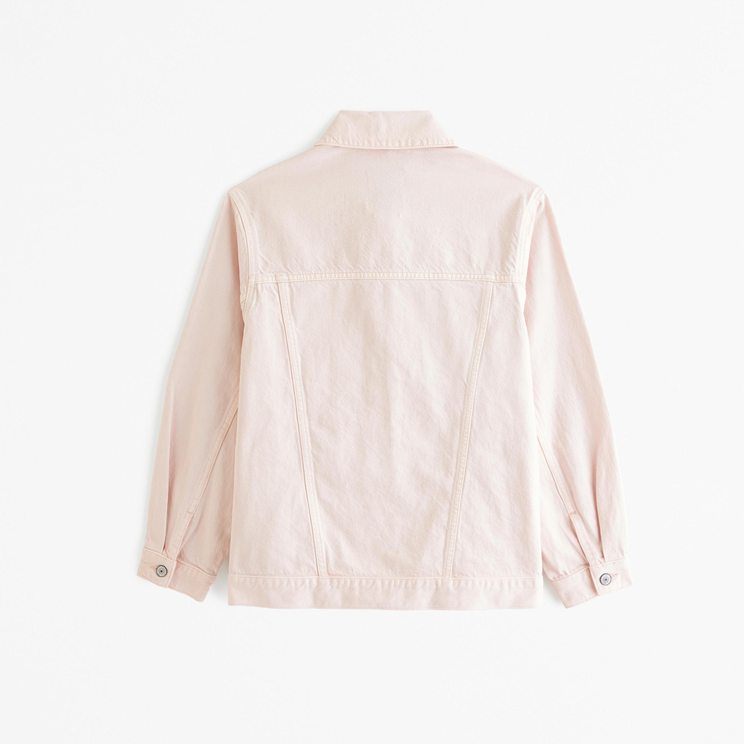 Oversized Denim Trucker Jacket Product Image