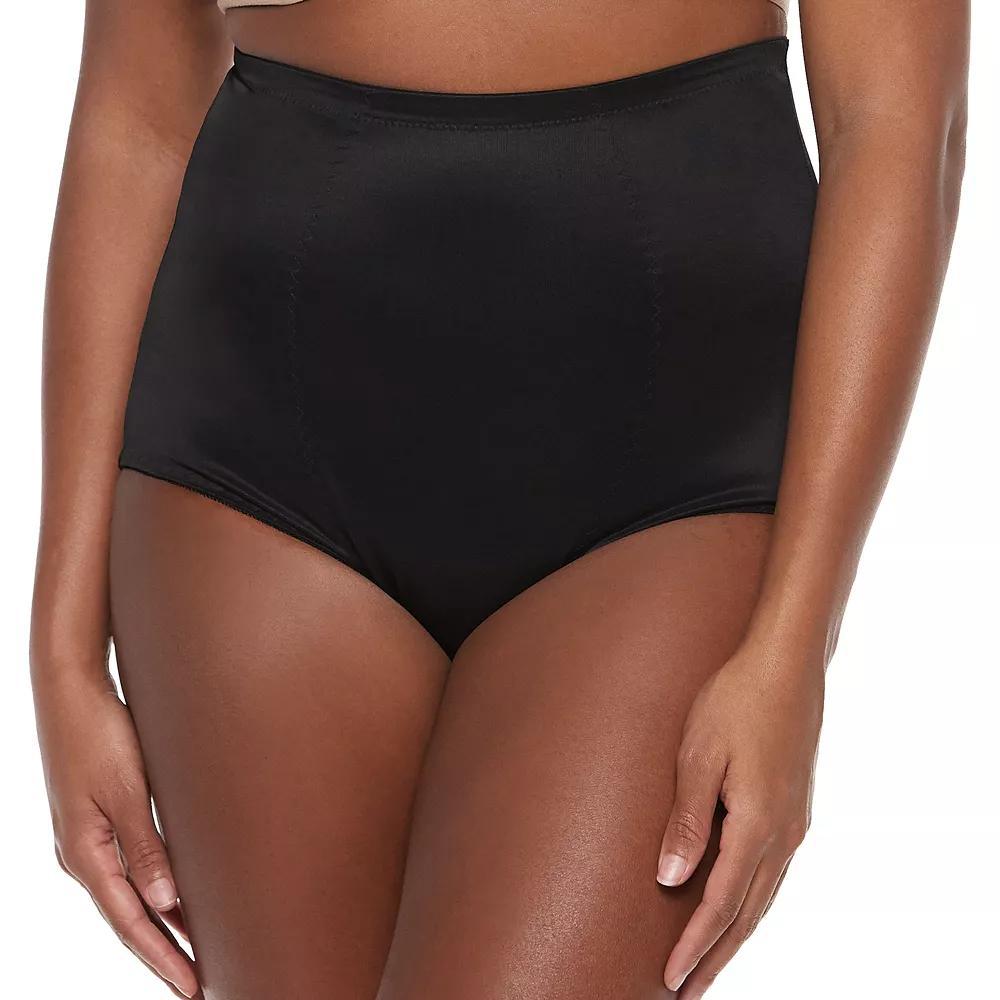 Plus Size Lunaire Tummy Panel Moderate Control Hi-Waist Brief 8622KX, Women's, Size: 3XL, Black Product Image