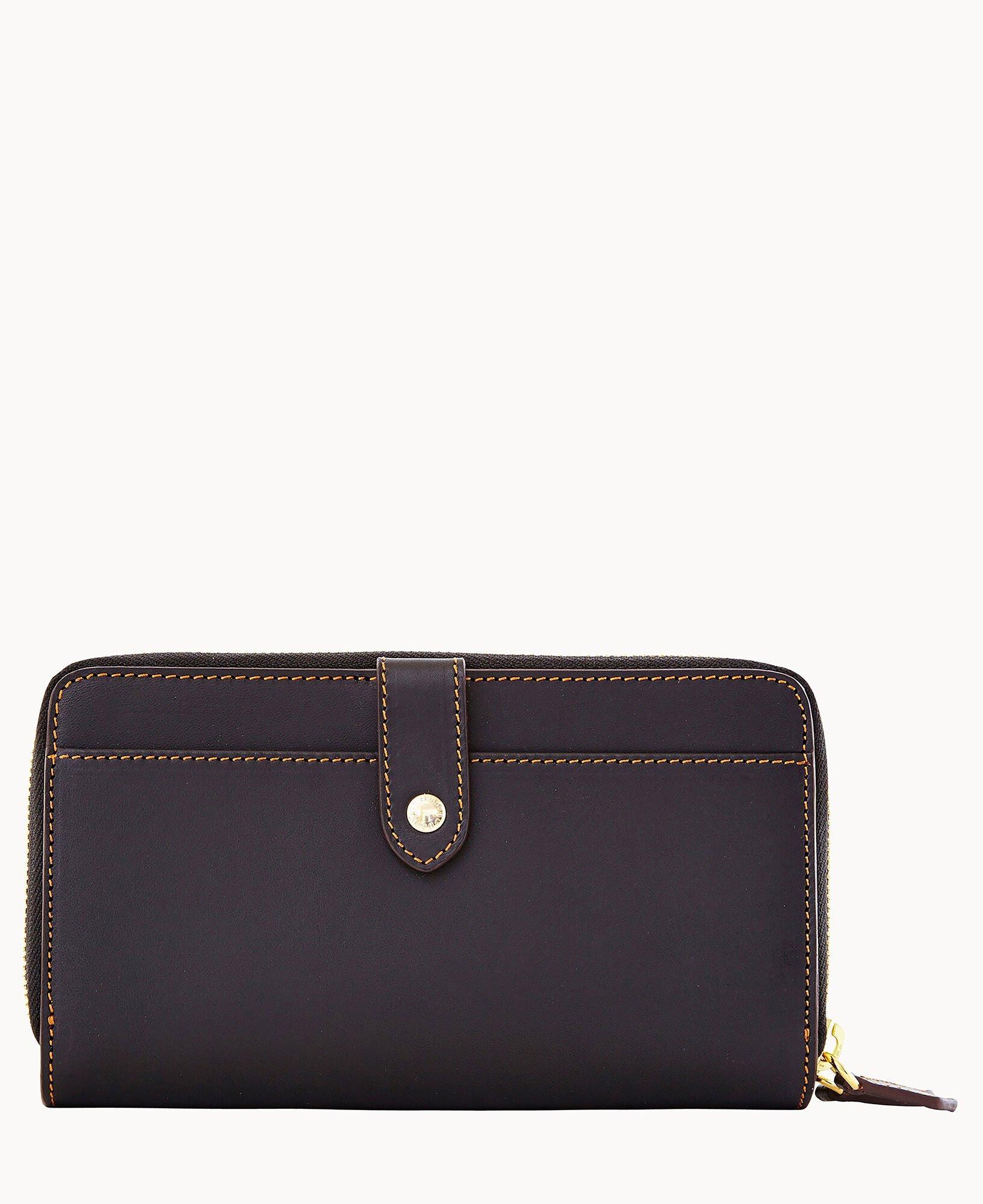 Dooney & Bourke Womens Alto Large Double Zip Organizer in Black, Leather Product Image