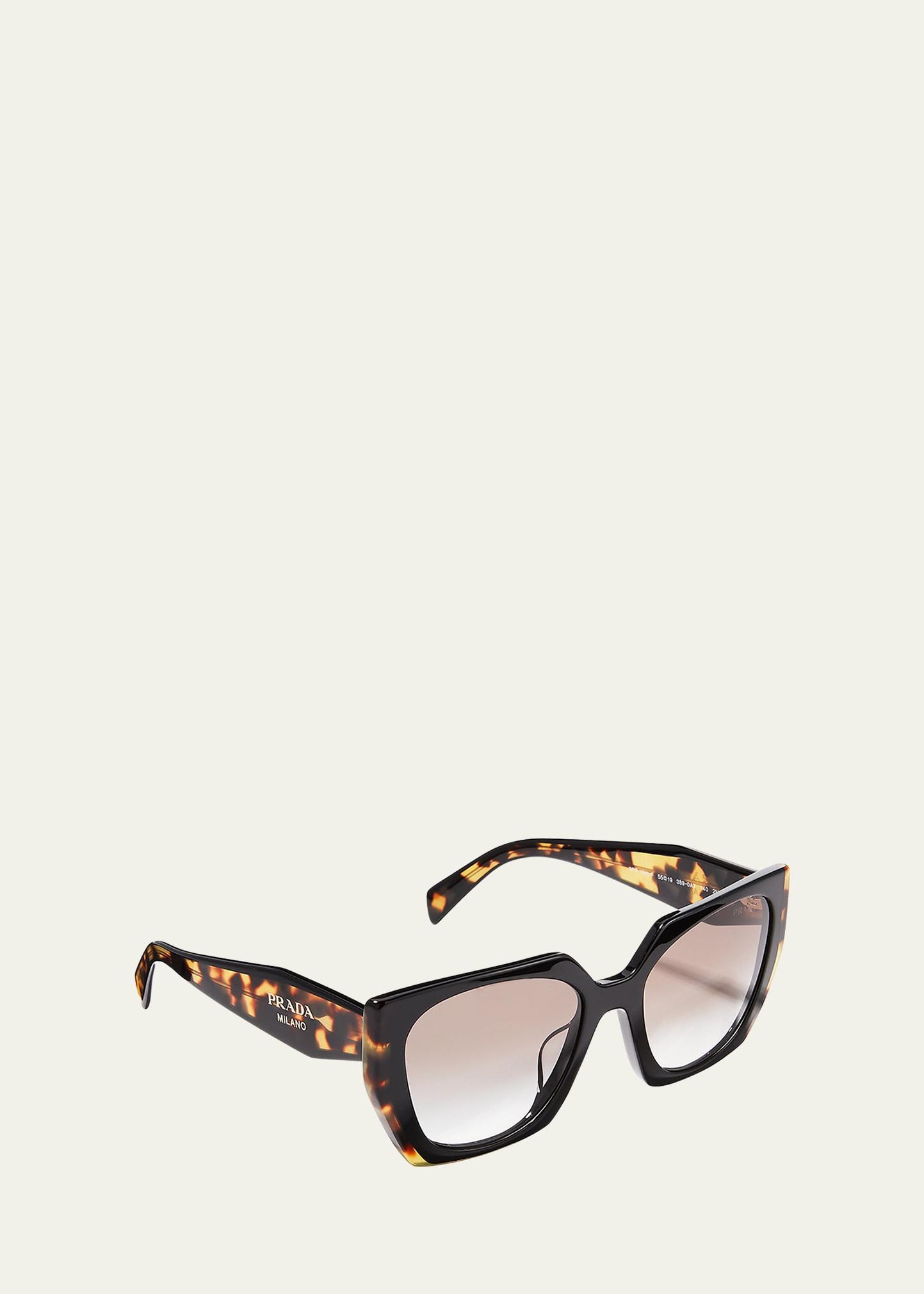 Prada Womens PR 15WS 54mm Tortoise Rectangle Sunglasses Product Image