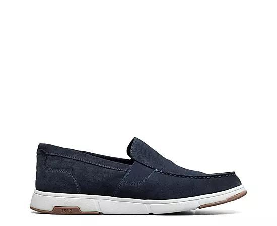 Nunn Bush® Luca Men's Suede Moc Toe Venetian Slip-On Shoes, Size: 8.5 Wide, Blue Product Image