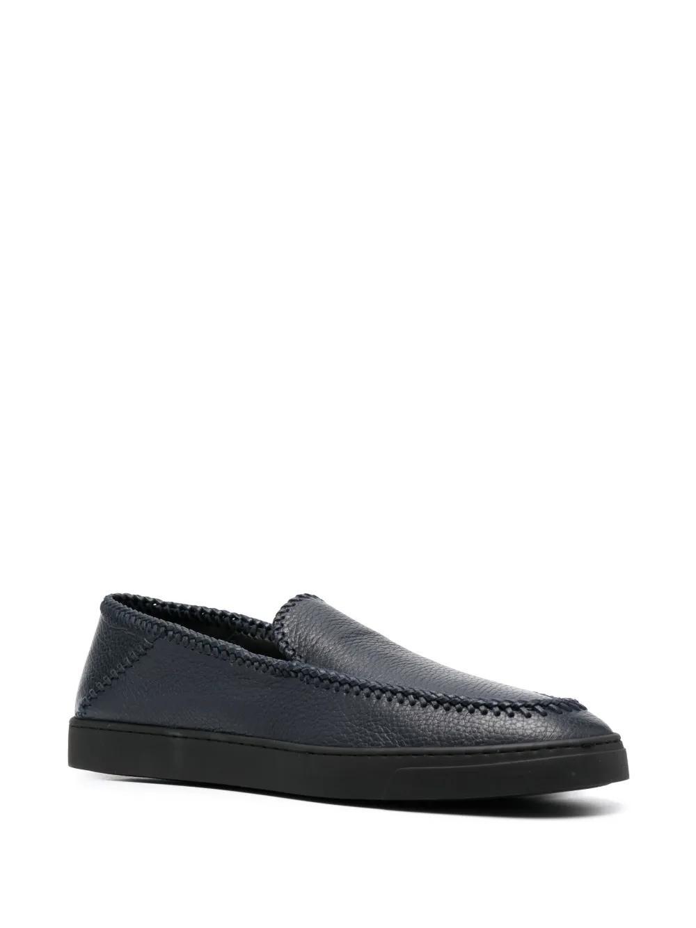 whipstitch-detail leather loafers Product Image