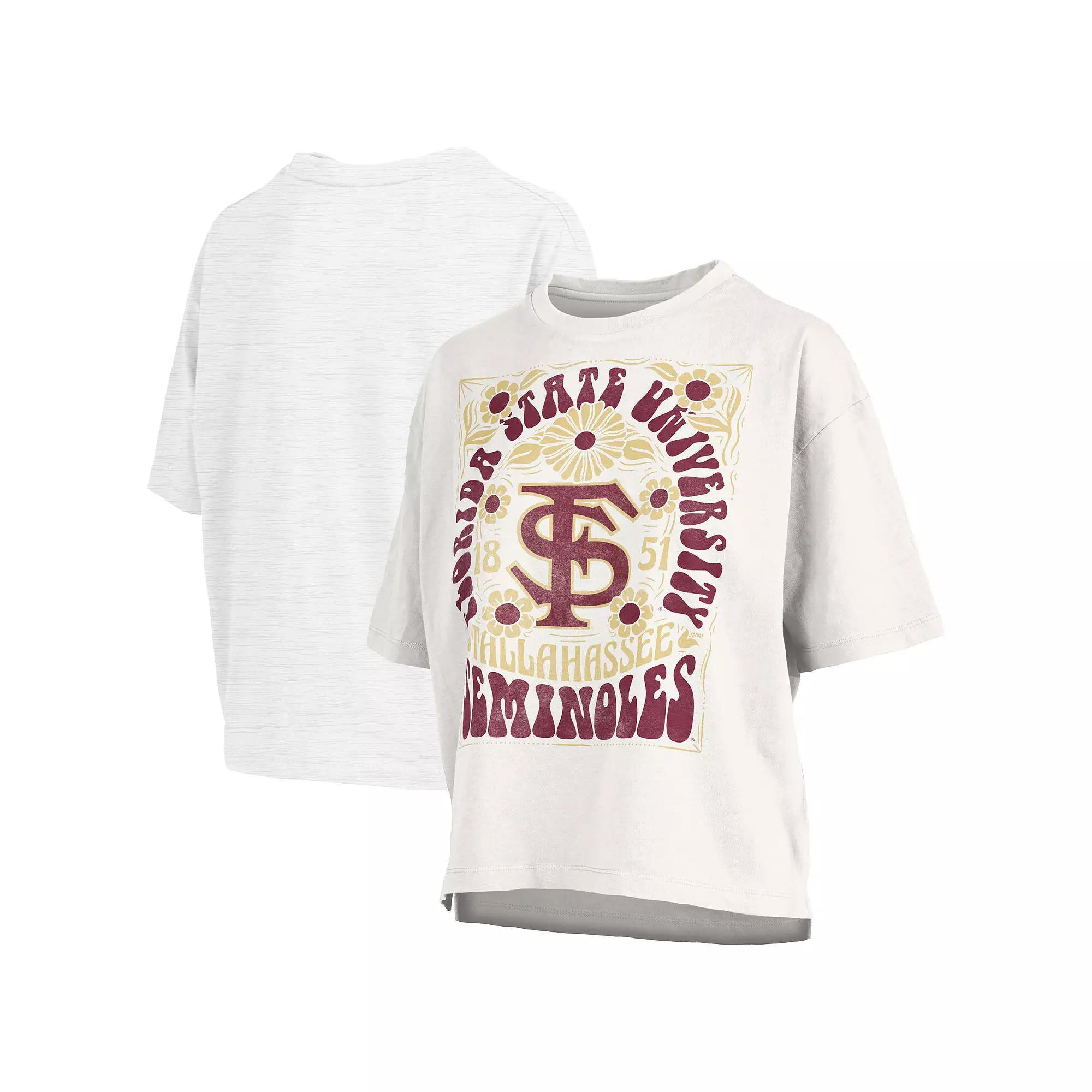 Women's Pressbox White Florida State Seminoles Harmony Oversized T-Shirt, Size: XL Product Image