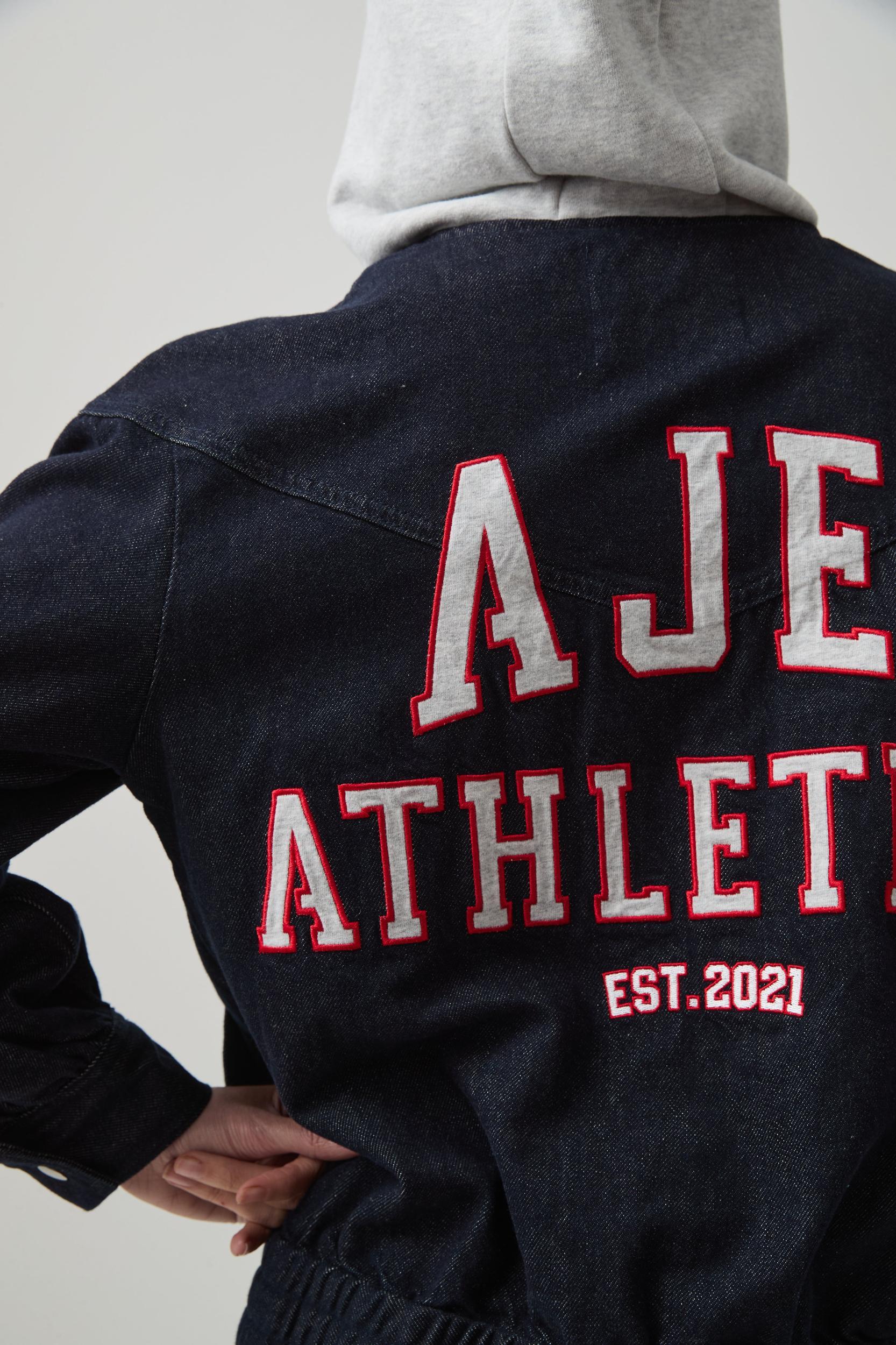 Cropped Hooded Denim Jacket Product Image