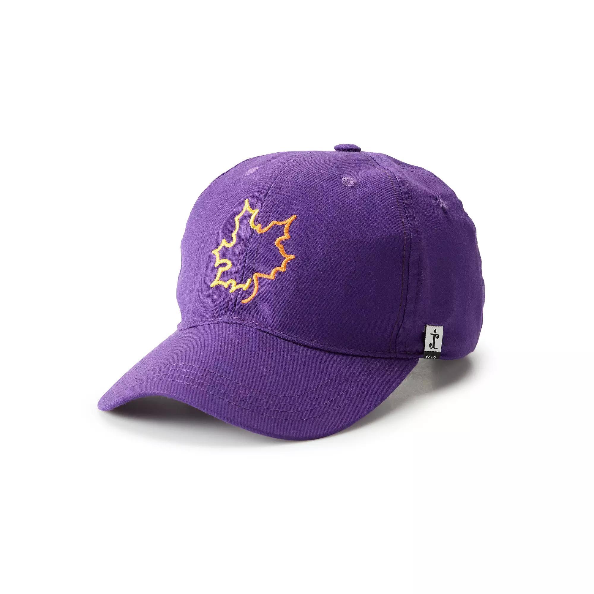 Women's SIJJL Maple Leaf Embroidered Purple Baseball Hat Product Image