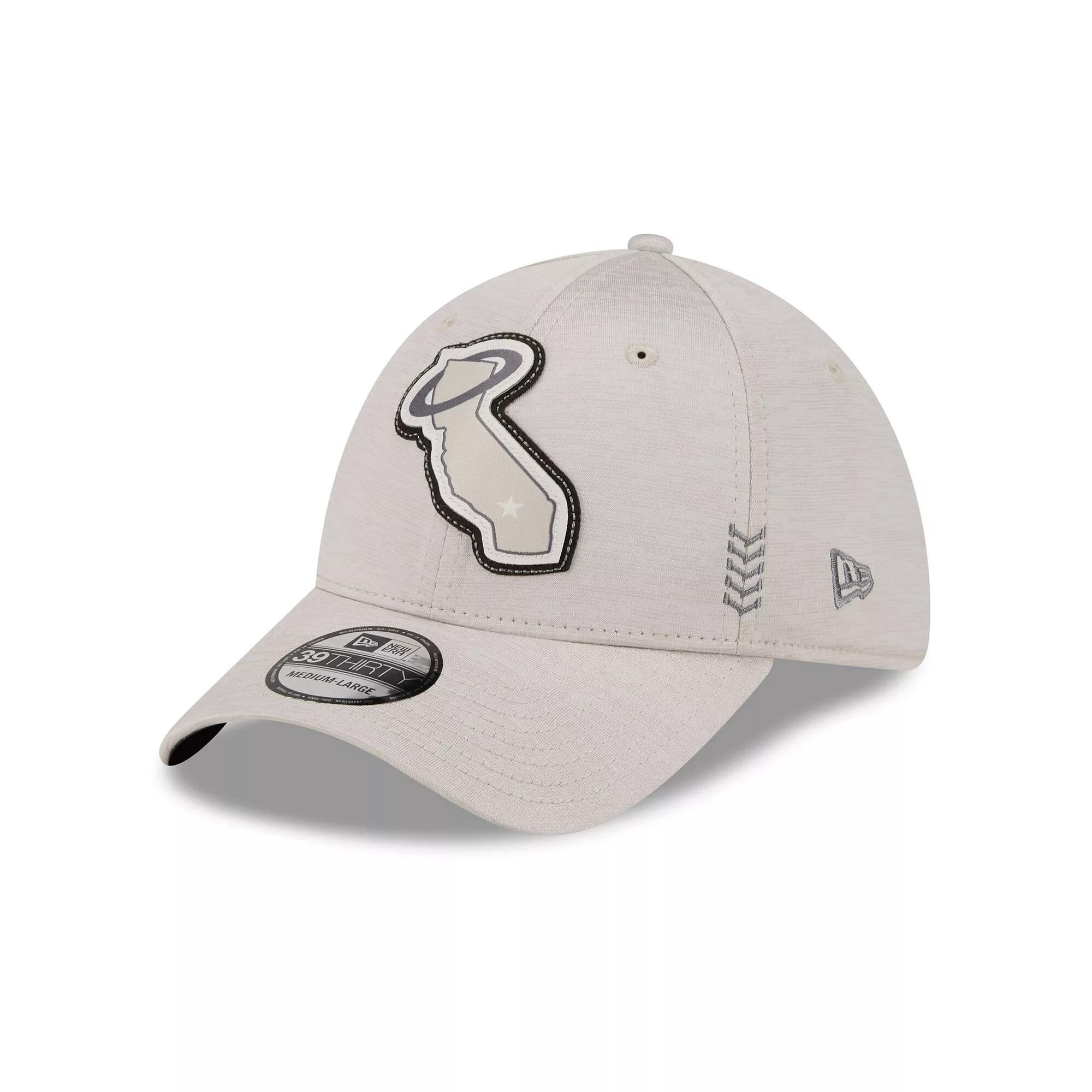 Men's New Era  Cream Los Angeles Angels 2024 Clubhouse 39THIRTY Flex Fit Hat, Size: Medium/Large, Beige Product Image