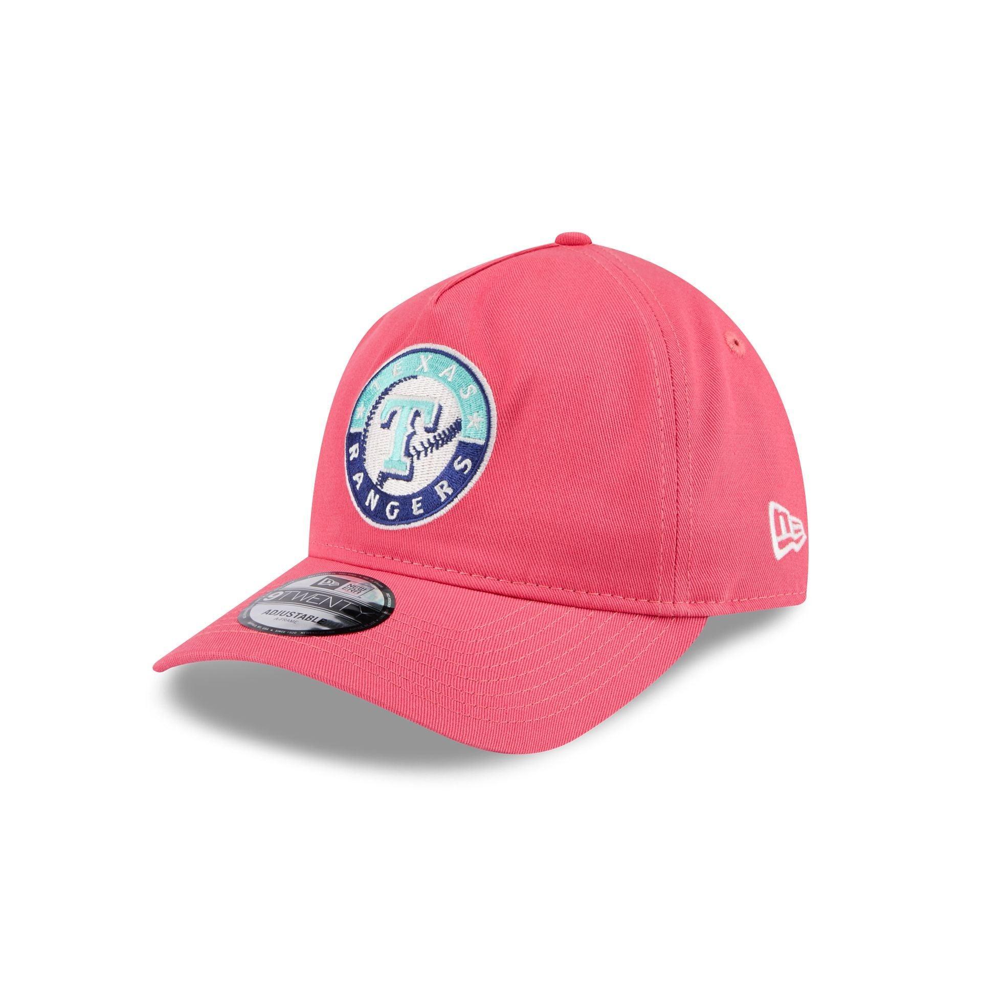 Texas Rangers Coral 9TWENTY A-Frame Adjustable Hat Male Product Image