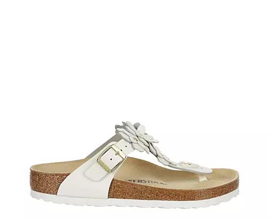 Birkenstock Womens Gizeh Flowers Leather Thong Sandals Product Image