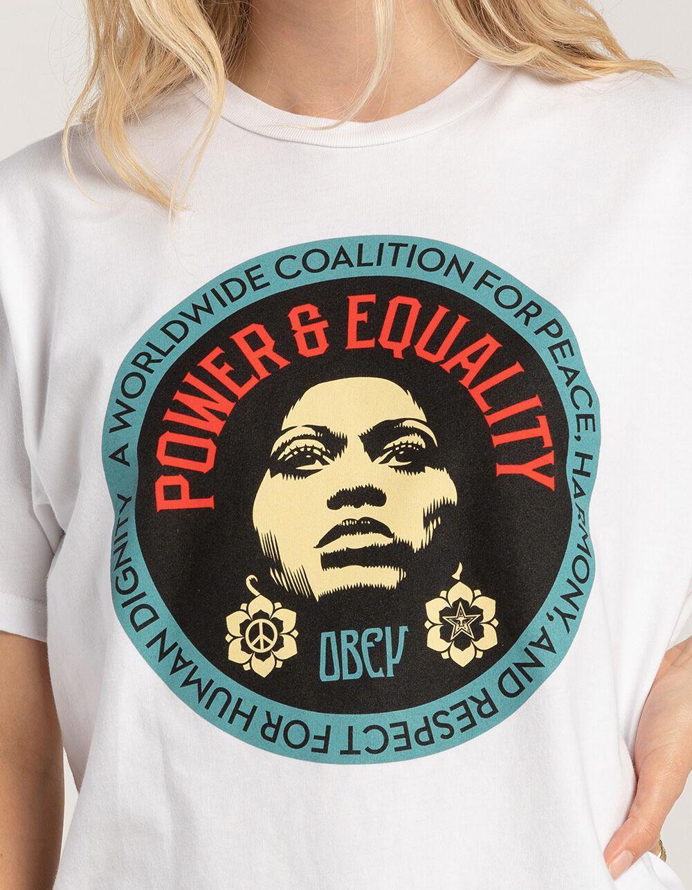 OBEY Peace Harmony Womens Boyfriend Tee - WHITE Product Image