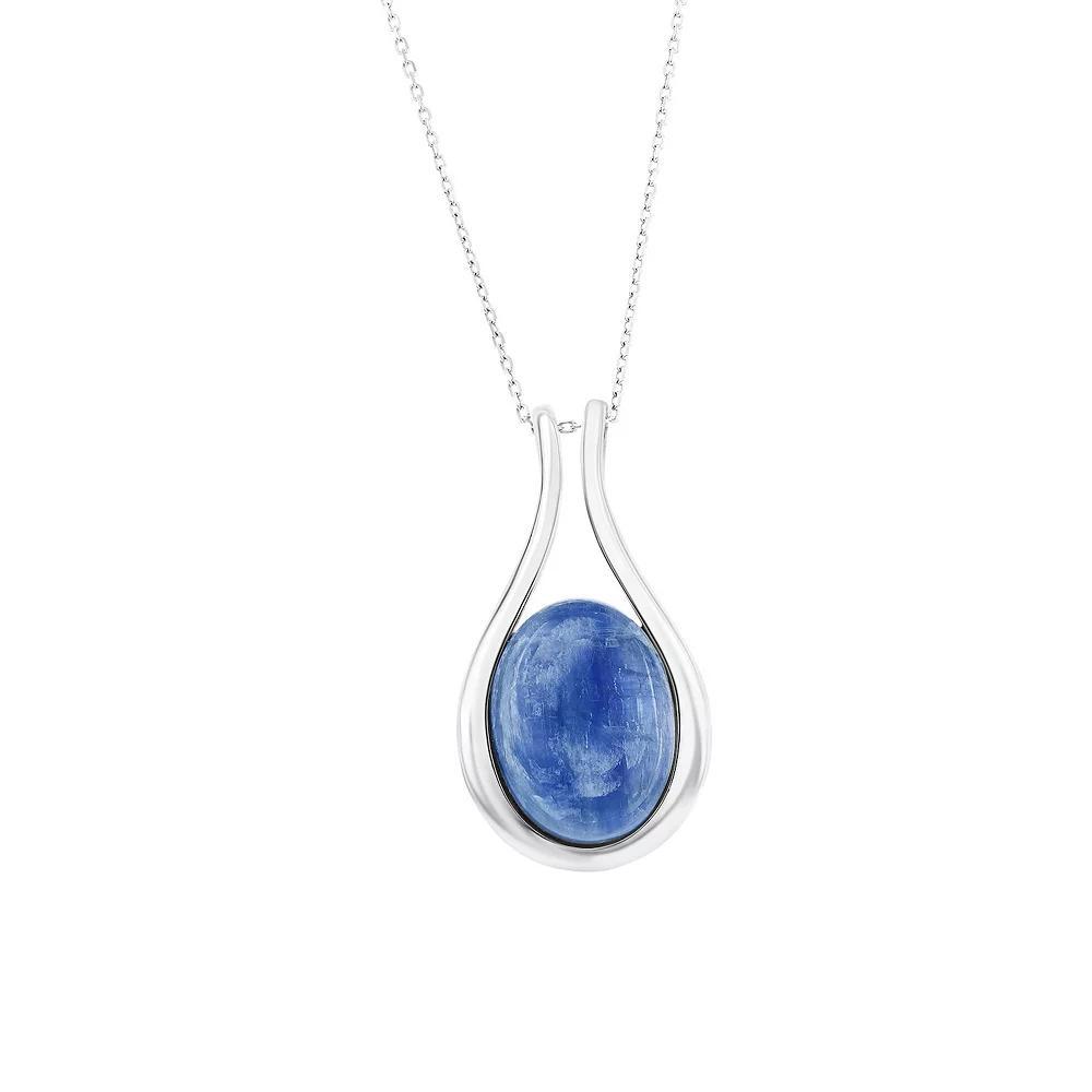 Nautica Rocks Sterling Silver Kyanite Pear-Shaped Pendant Necklace, Womens Product Image