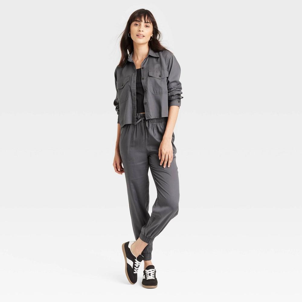 Womens High-Rise Joggers - Universal Thread XS: Lightweight Woven Relaxed Ankle Pants Product Image