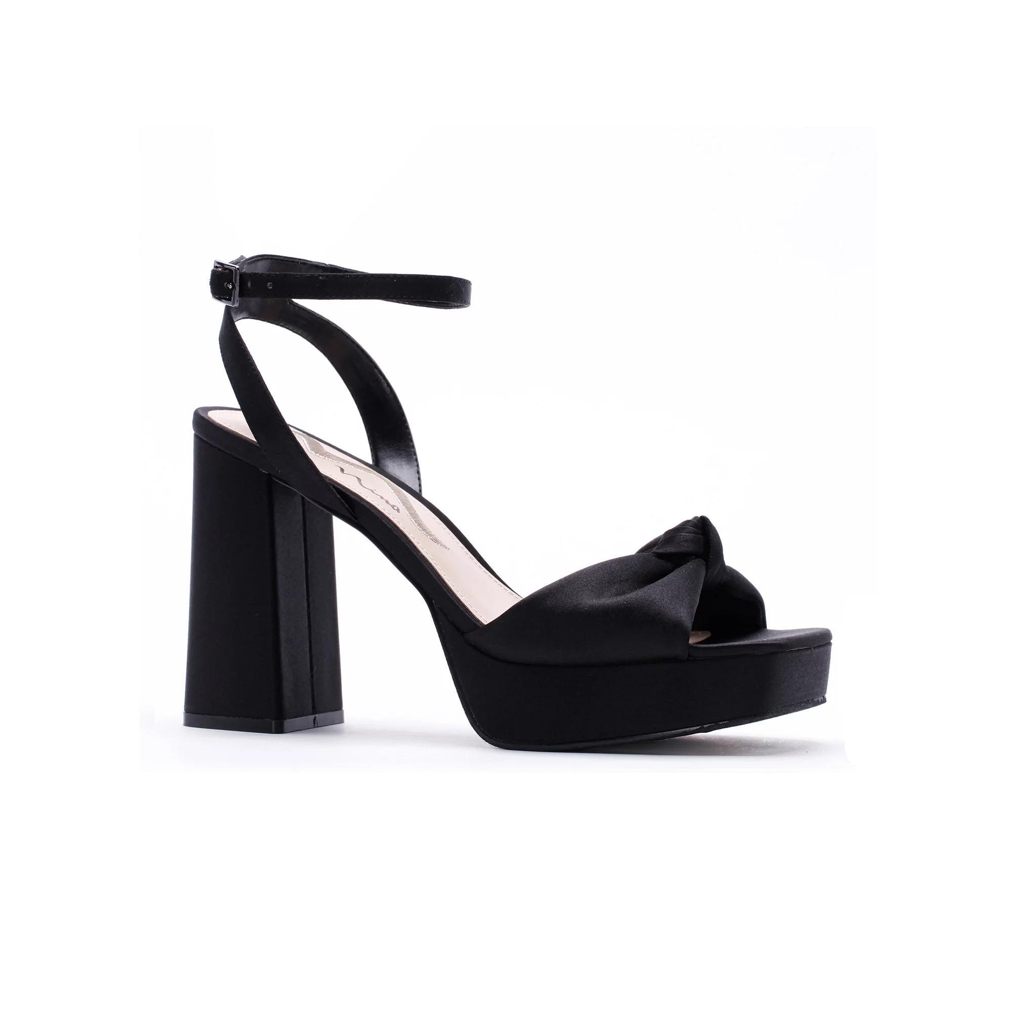 N by Nina Seline Women's Platform Dress Sandals, Size: 11, Black Product Image