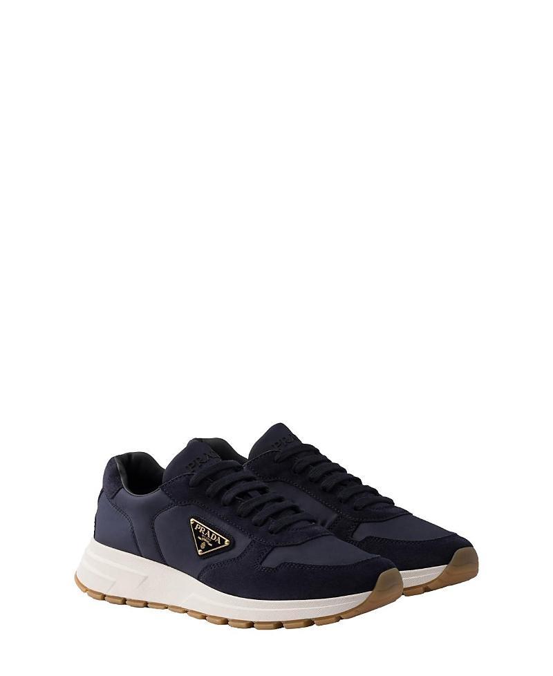 Prada Mens Prax 01 Re-Nylon and Suede Sneakers Product Image