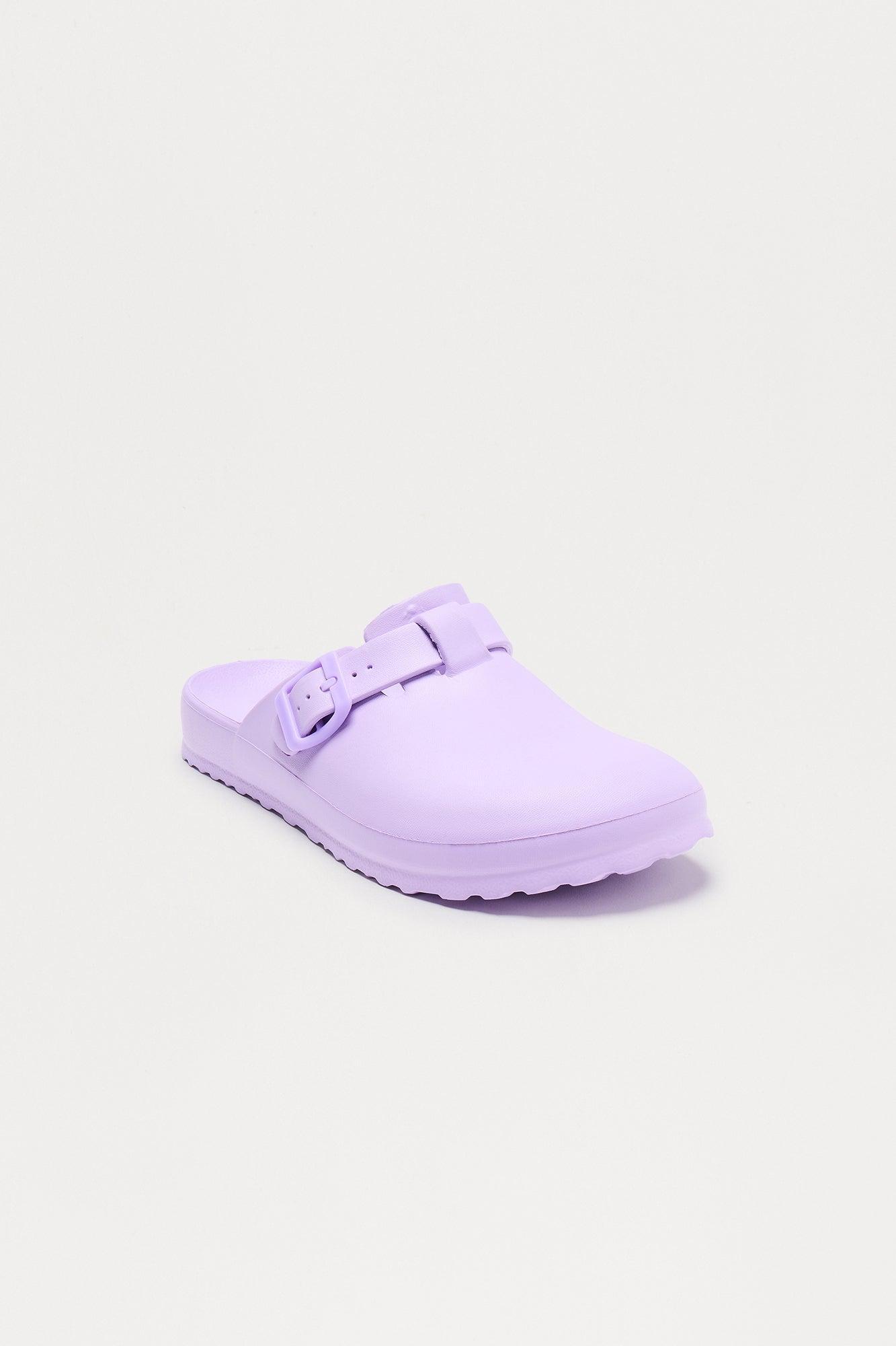 Mellow Buckle Slides - Purple Female Product Image