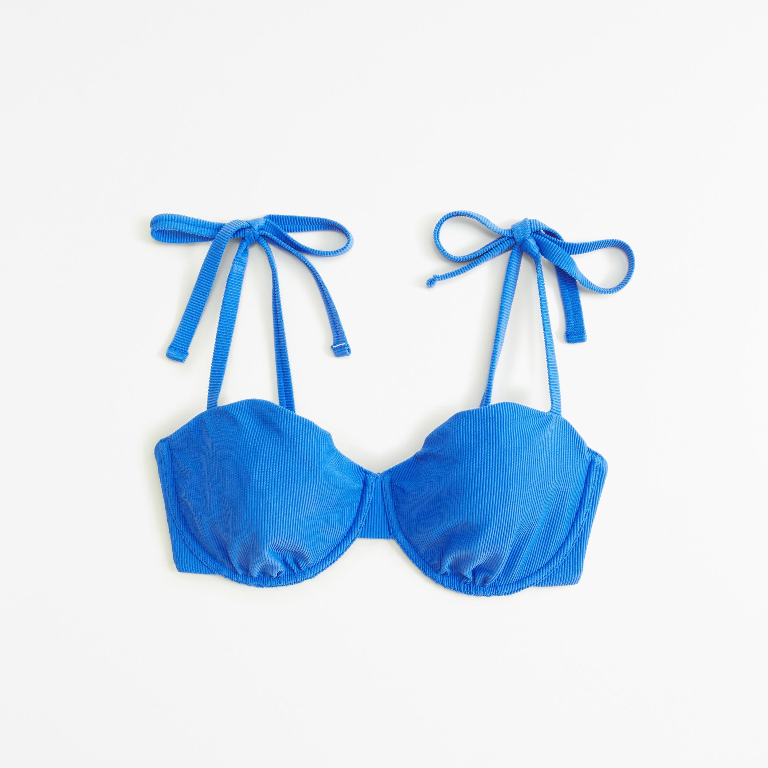 Curve Love Tie-Strap Underwire Bikini Top Product Image
