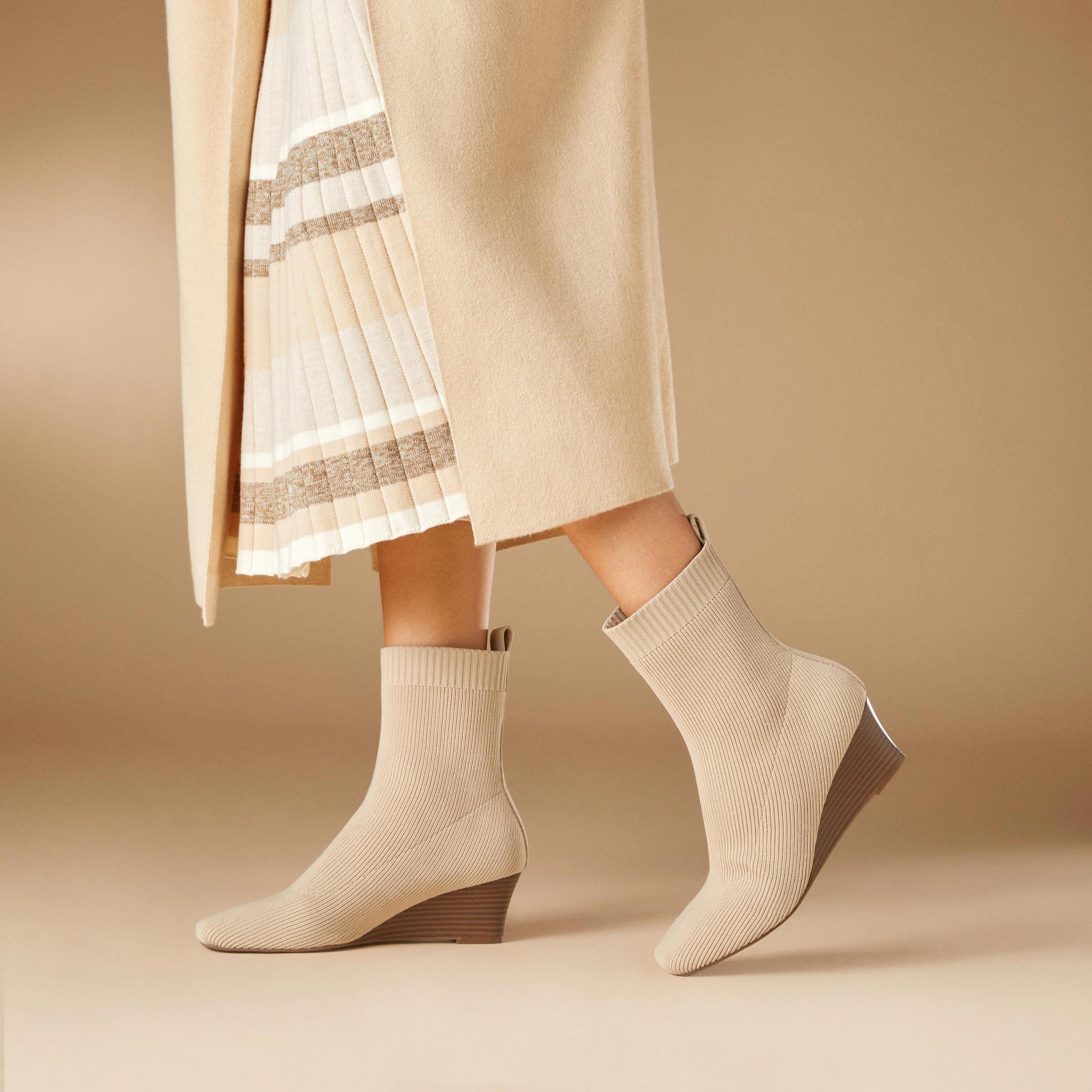 Square-Toe Water-Repellent Heeled Boots (Rafaella) Product Image