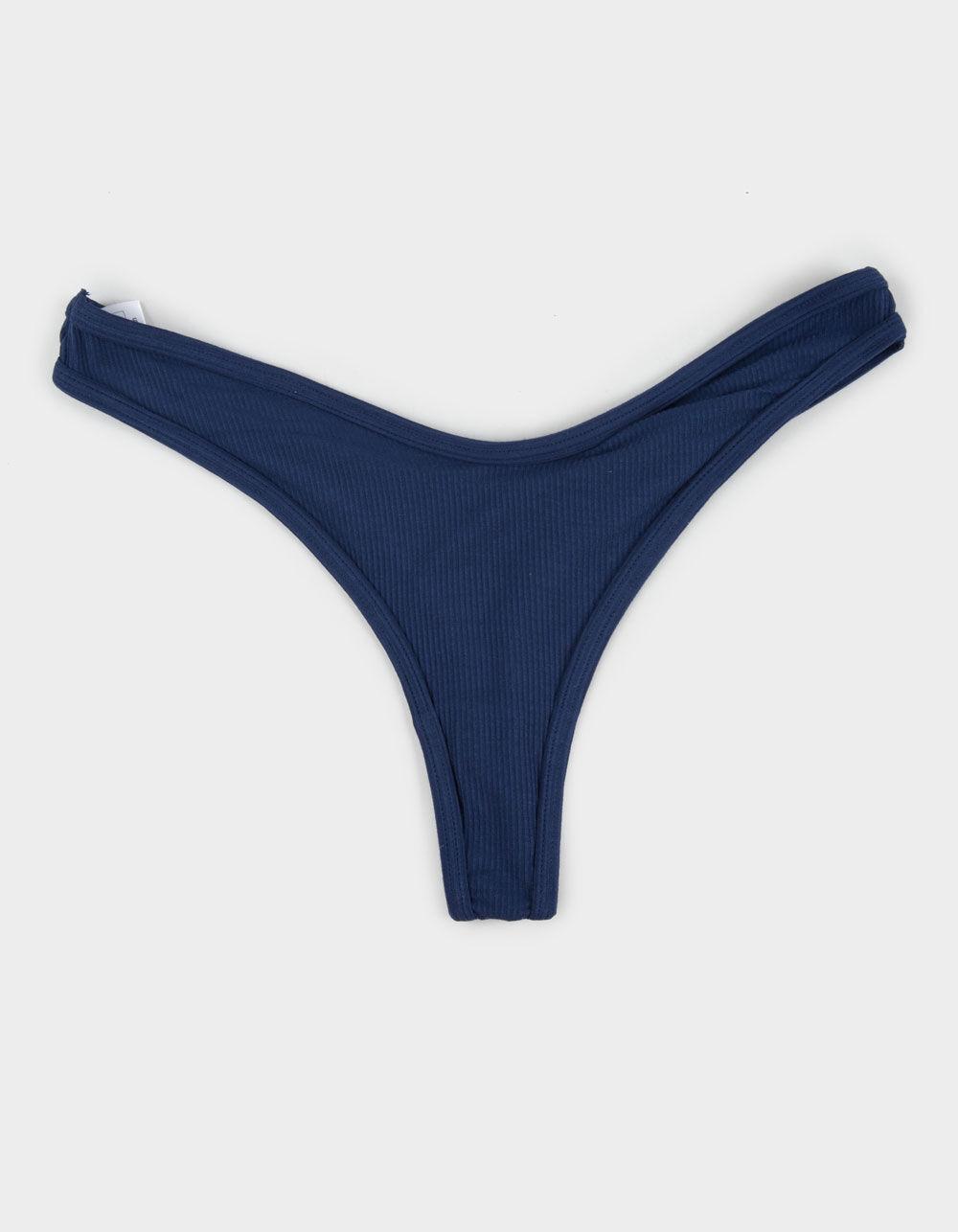 FULL TILT High Leg Rib Thong - RED Product Image