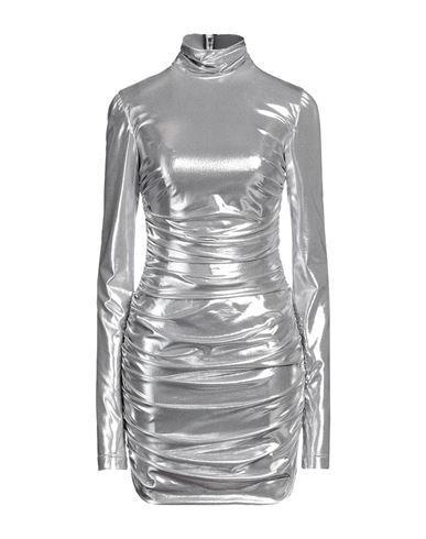 DOLCE & GABBANA Woman Mini Dress Silver Size 12 Polyester, Elastane Product Image