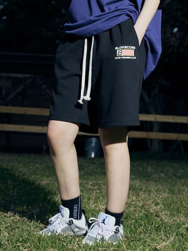 Men's Letter Print Loose Sport Shorts Product Image