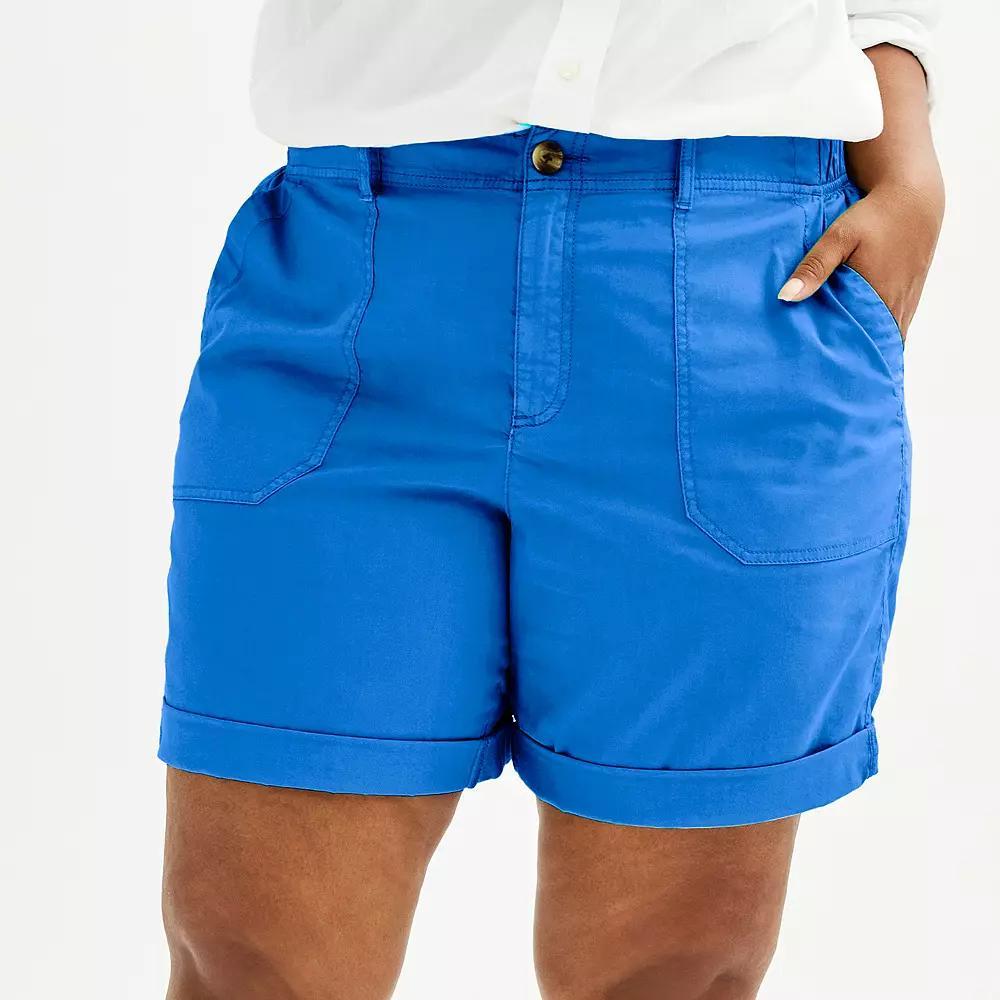 Plus Size Sonoma Goods For Life® Utility Bermuda Shorts, Women's, Size: 3XL, Purple Velvet Product Image