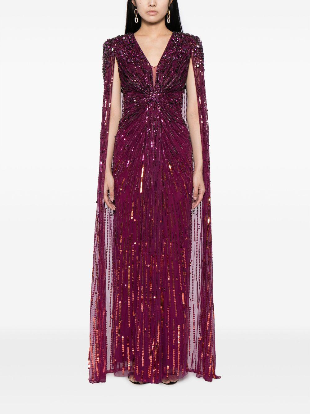 Lotus Lady sequin-embellished gown Product Image