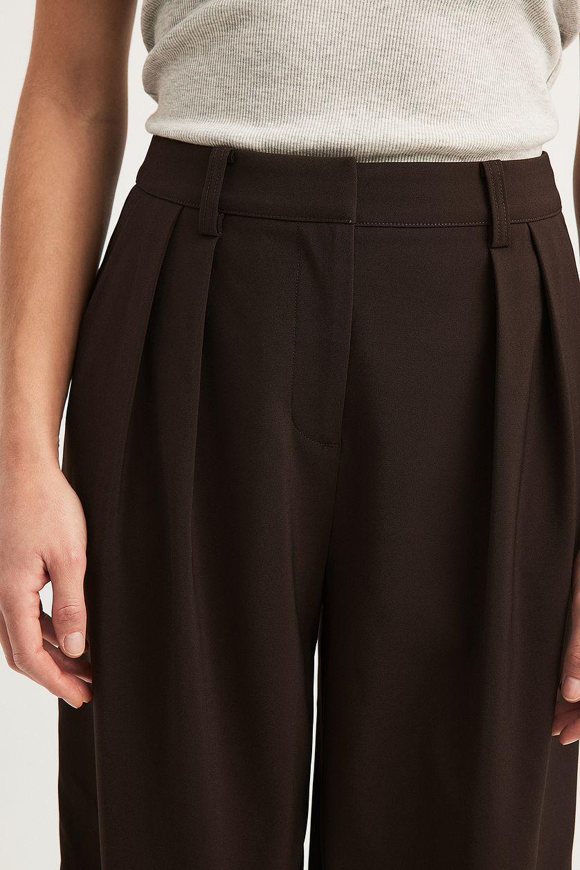 Wide Leg High Waist Suit Pants Product Image