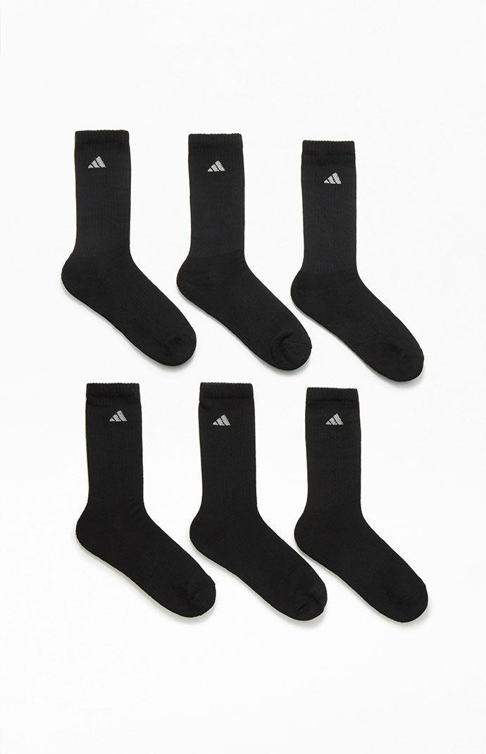 Men's adidas 6-pack Solid Color Athletic Cushioned Crew Socks, Size: 8-12, Medium Gray Product Image