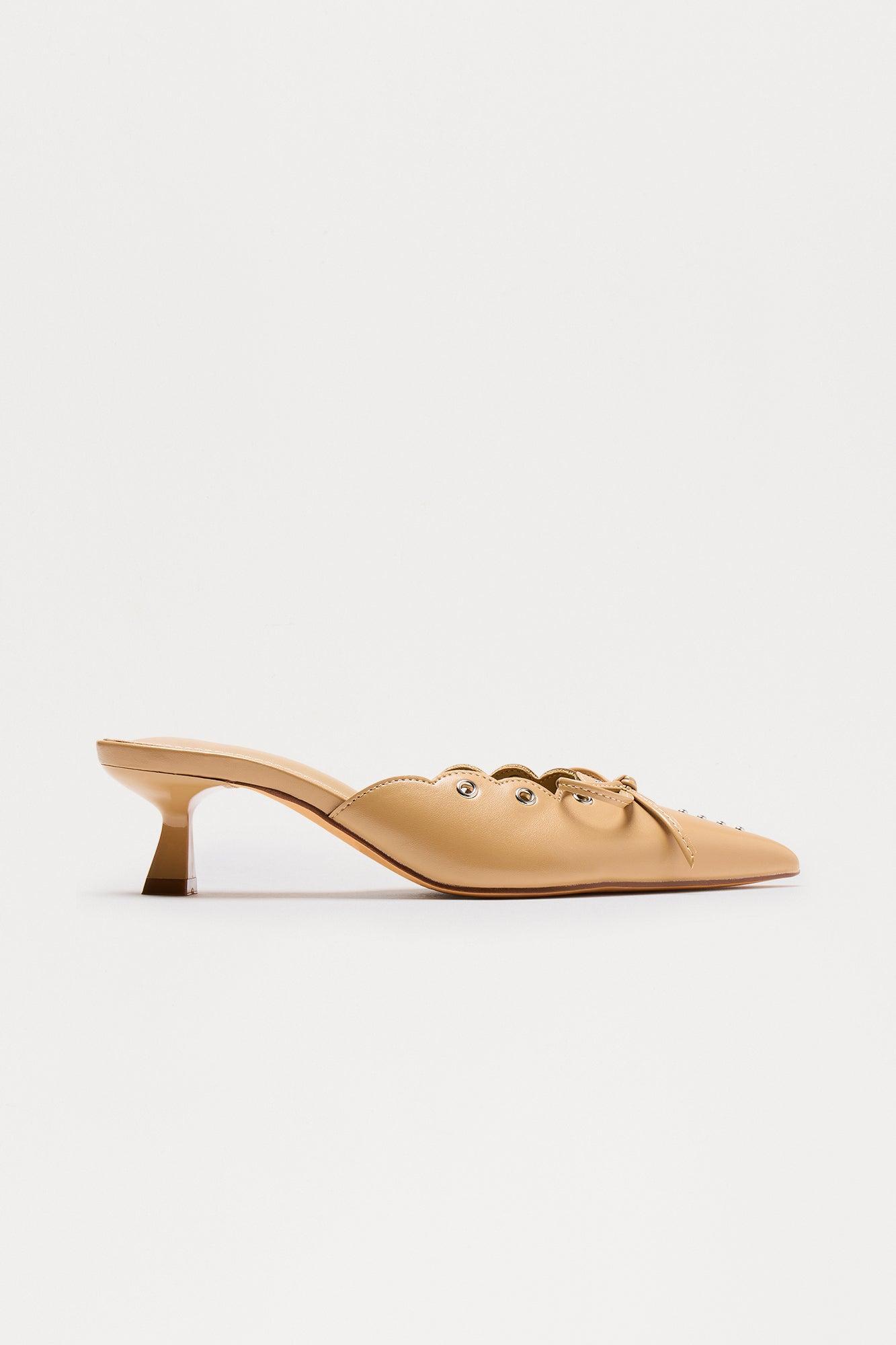 Koda Kitten Heel Pumps - Beige Female Product Image
