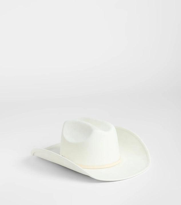 Countryside Chic Buckle Strap Cowboy Hat Product Image