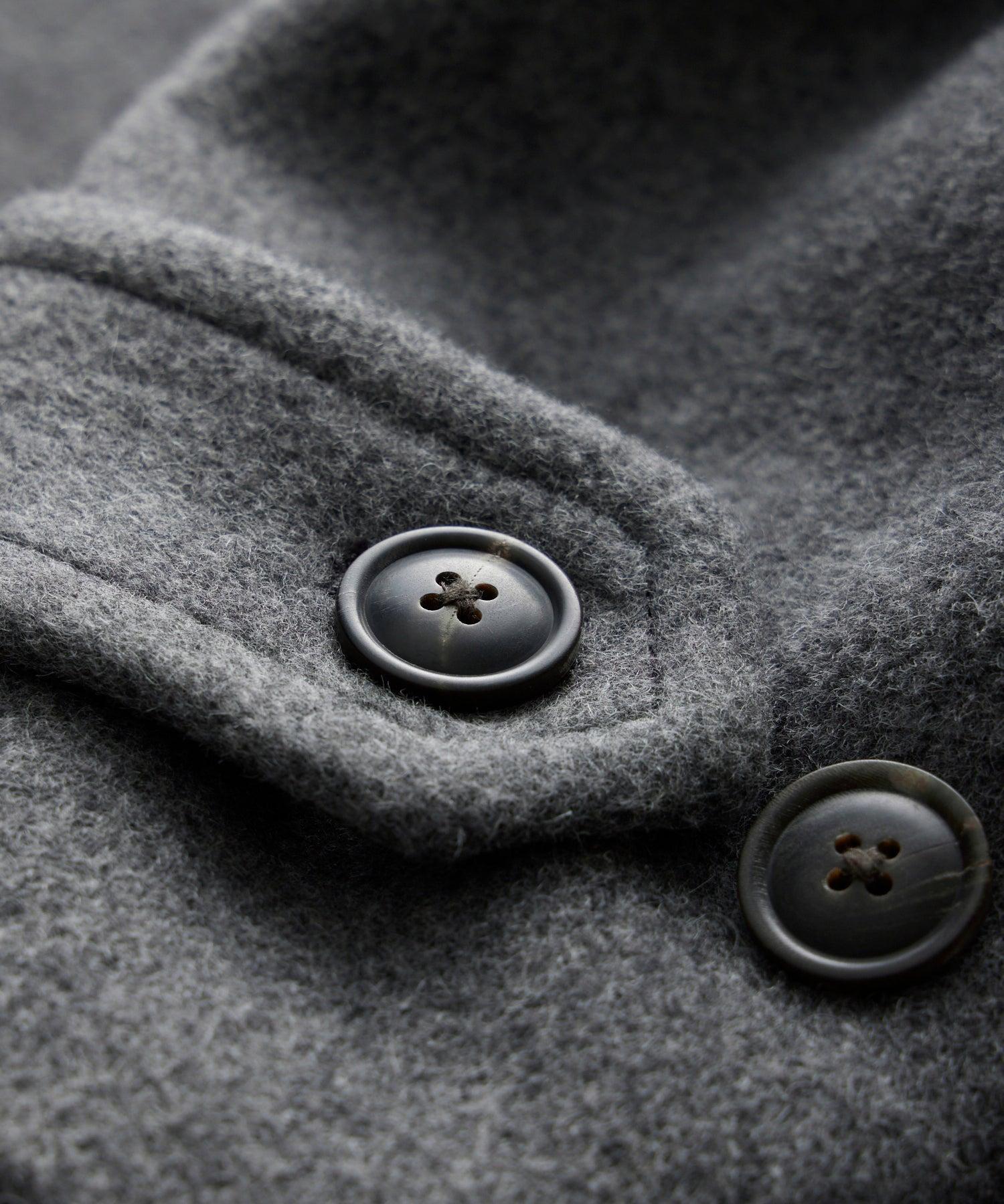 Italian Wool Car Coat in Light Grey Product Image