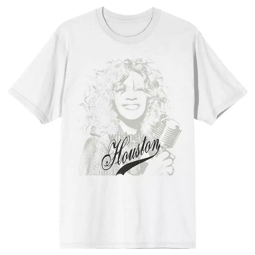 Men's Whitney Houston Graphic Tee, Size: Small, White Product Image