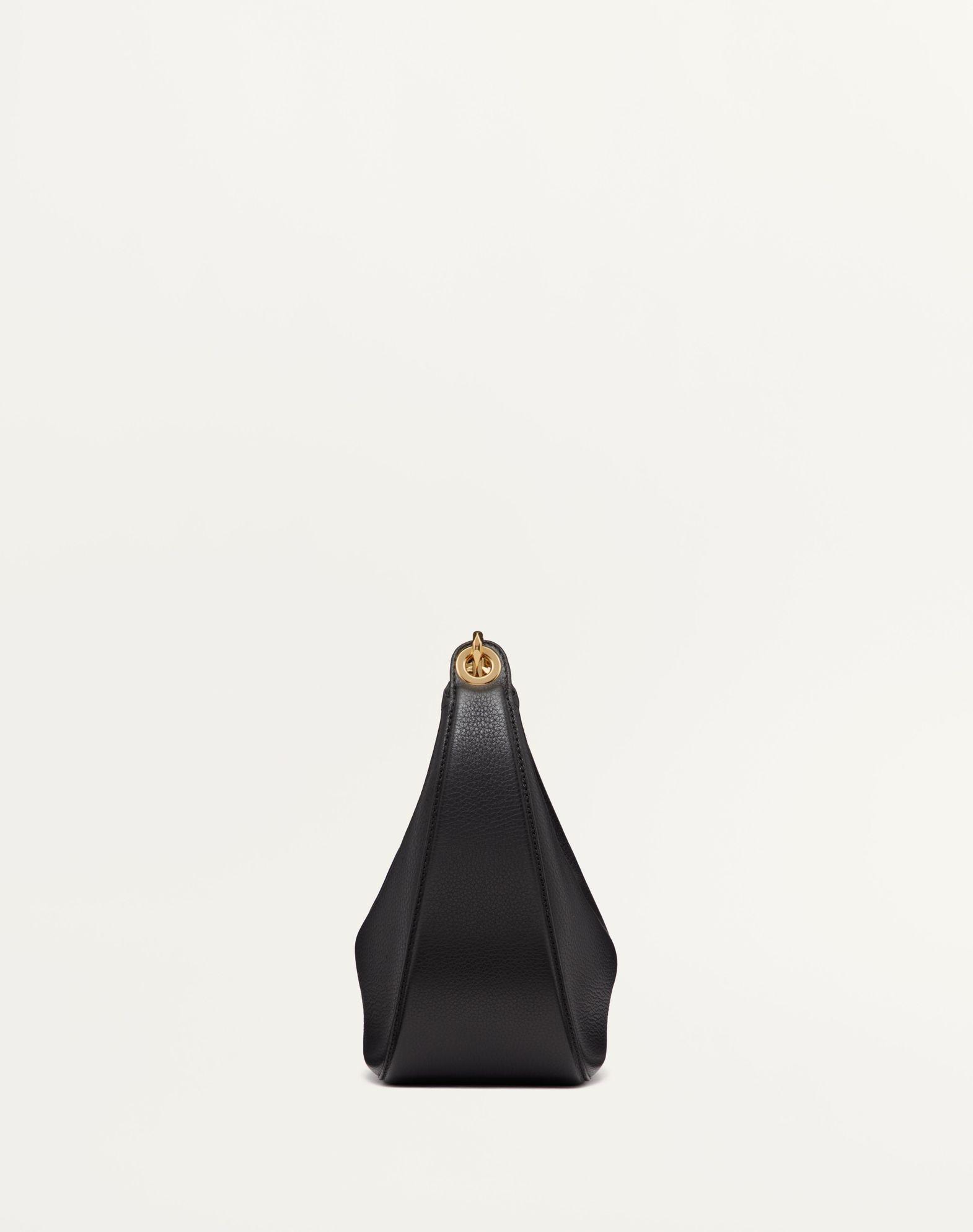 Small Vlogo Moon Hobo Bag In Grainy Calfskin With Chain Product Image