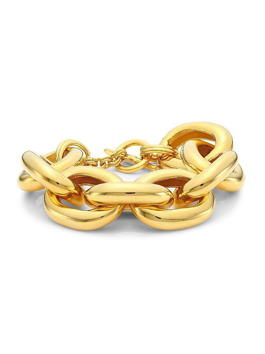 Womens Wide Chain Bracelet Product Image