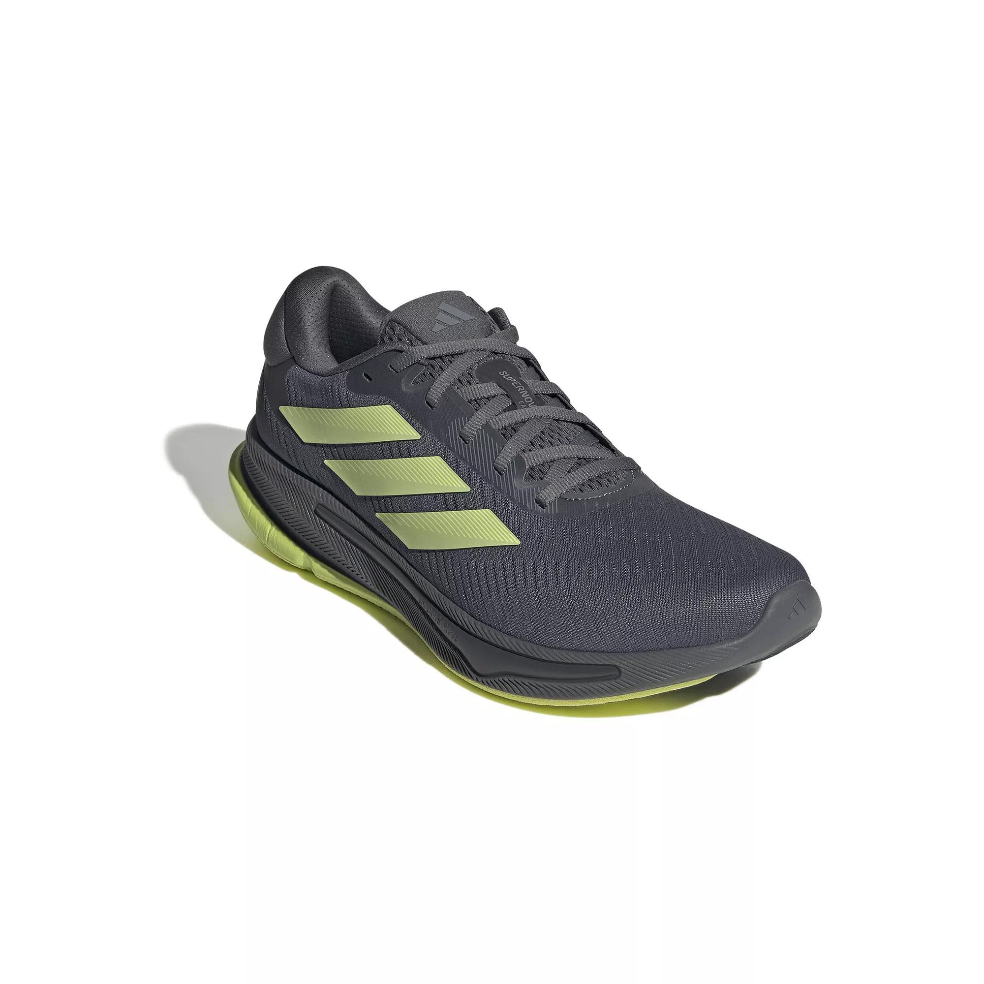 adidas Supernova Ease Men's Running Shoes, Size: 9.5, Gray Lime Gray Product Image
