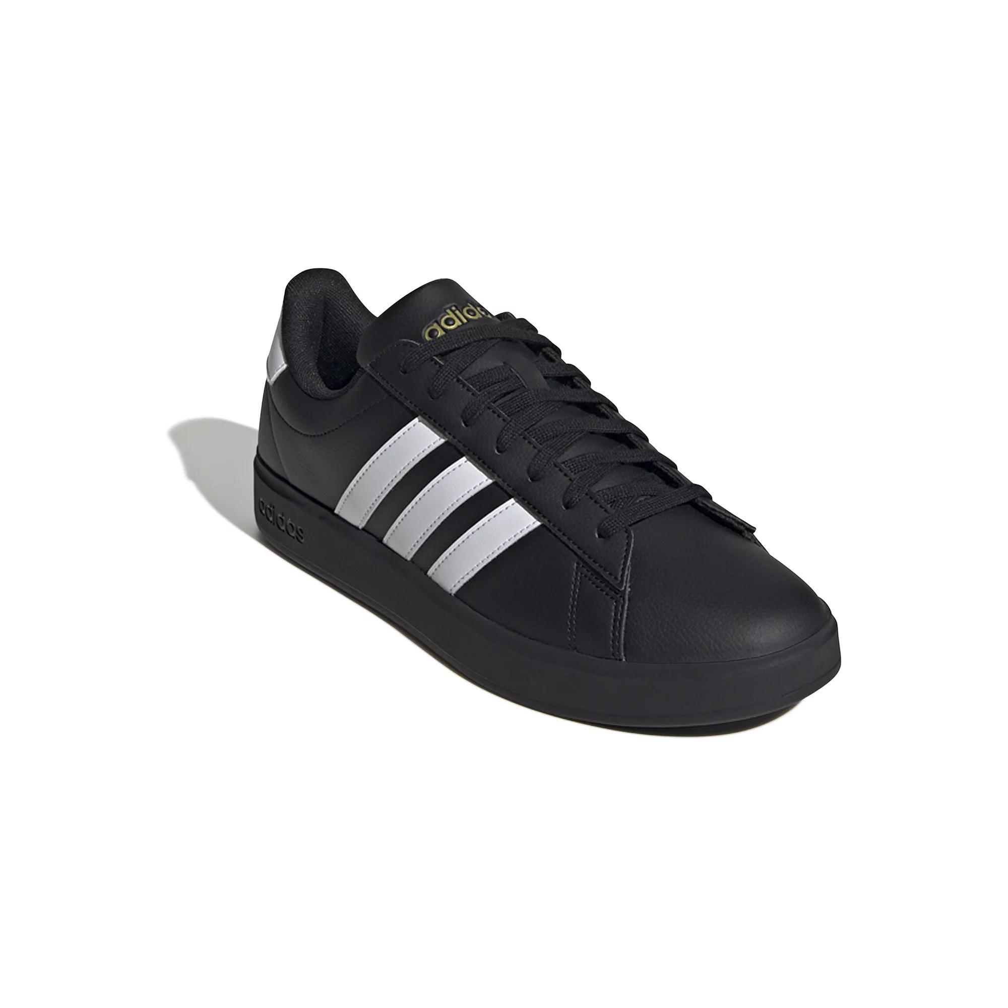 adidas Grand Court 2.0 Cloudfoam Men's Shoes, Size: 12, Black White Gold Product Image