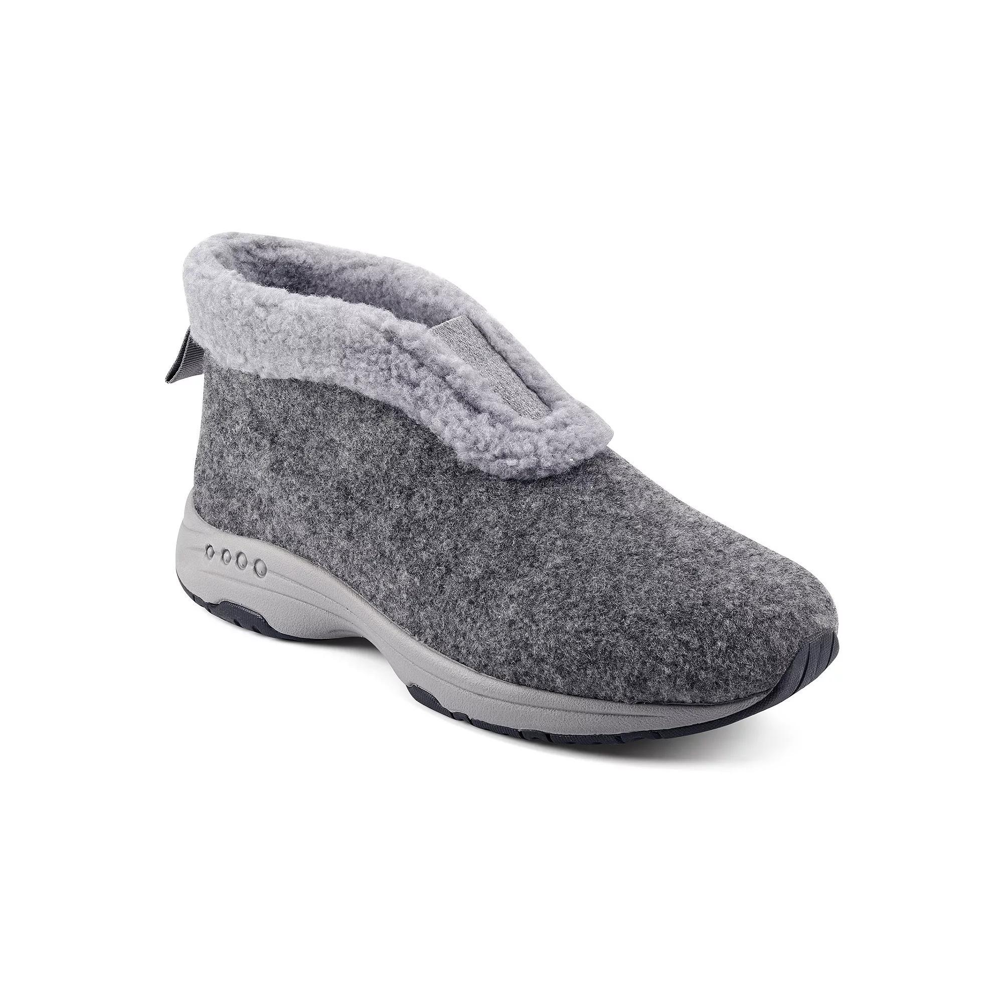 Easy Spirit Treepose Women's Faux-Fur Slipper Boots, Size: 7, Medium Gray Felt Product Image
