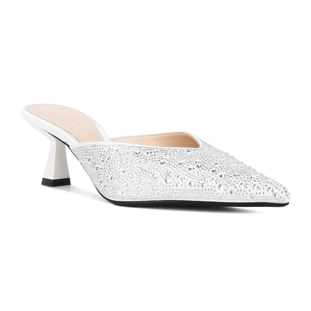London Rag Women's Heeled Mules, Size: 8, White Product Image