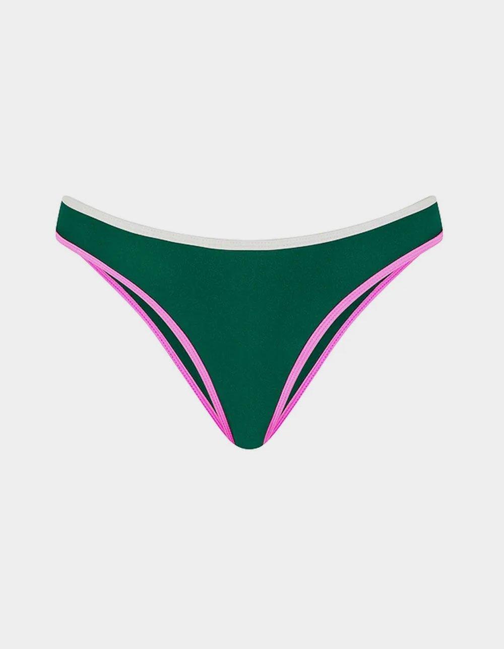 KULANI KINIS Siren Song Full Coverage Bikini Bottoms - GREEN Product Image