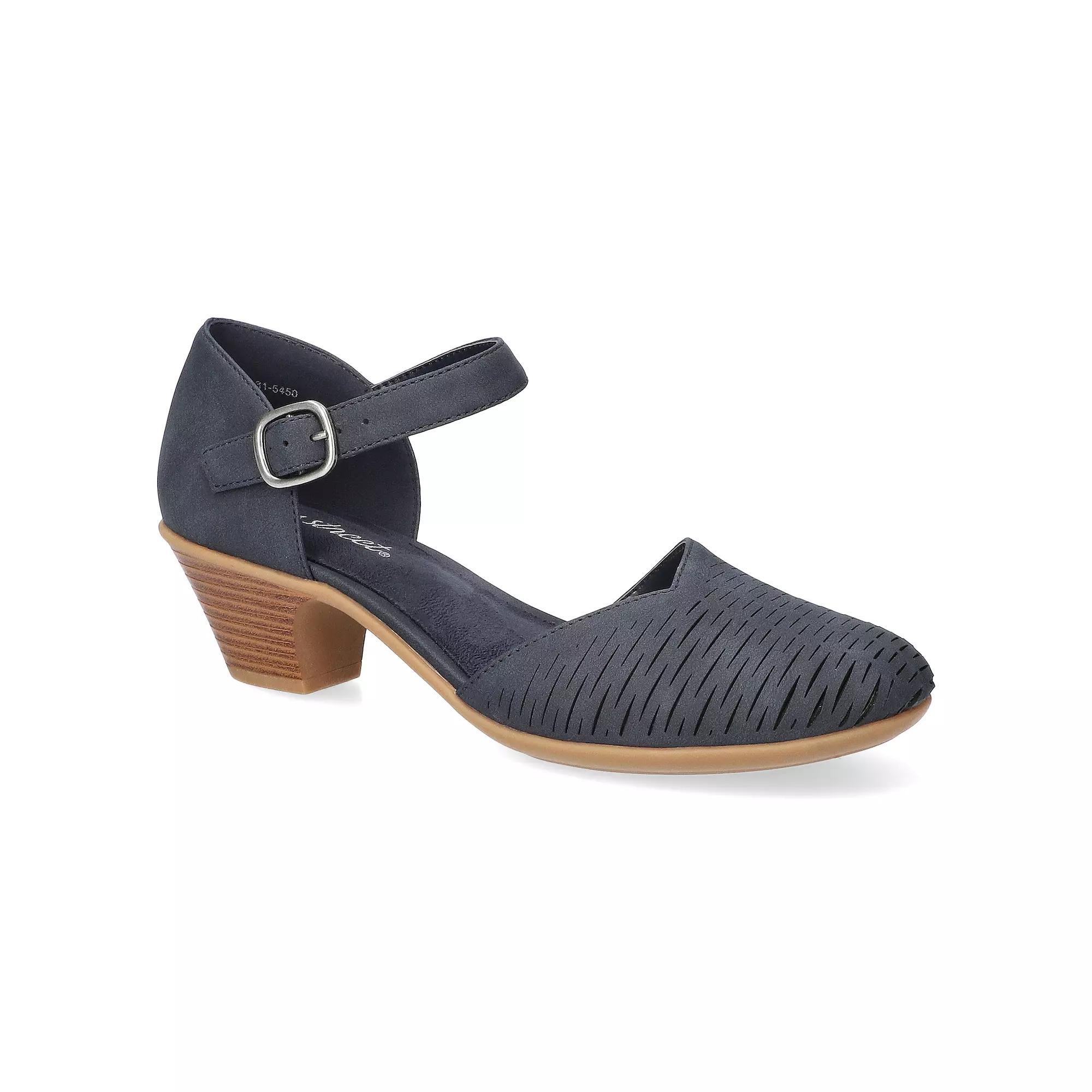 Easy Street Justina Women's Block Heel Sandals, Size: 8, Blue Product Image