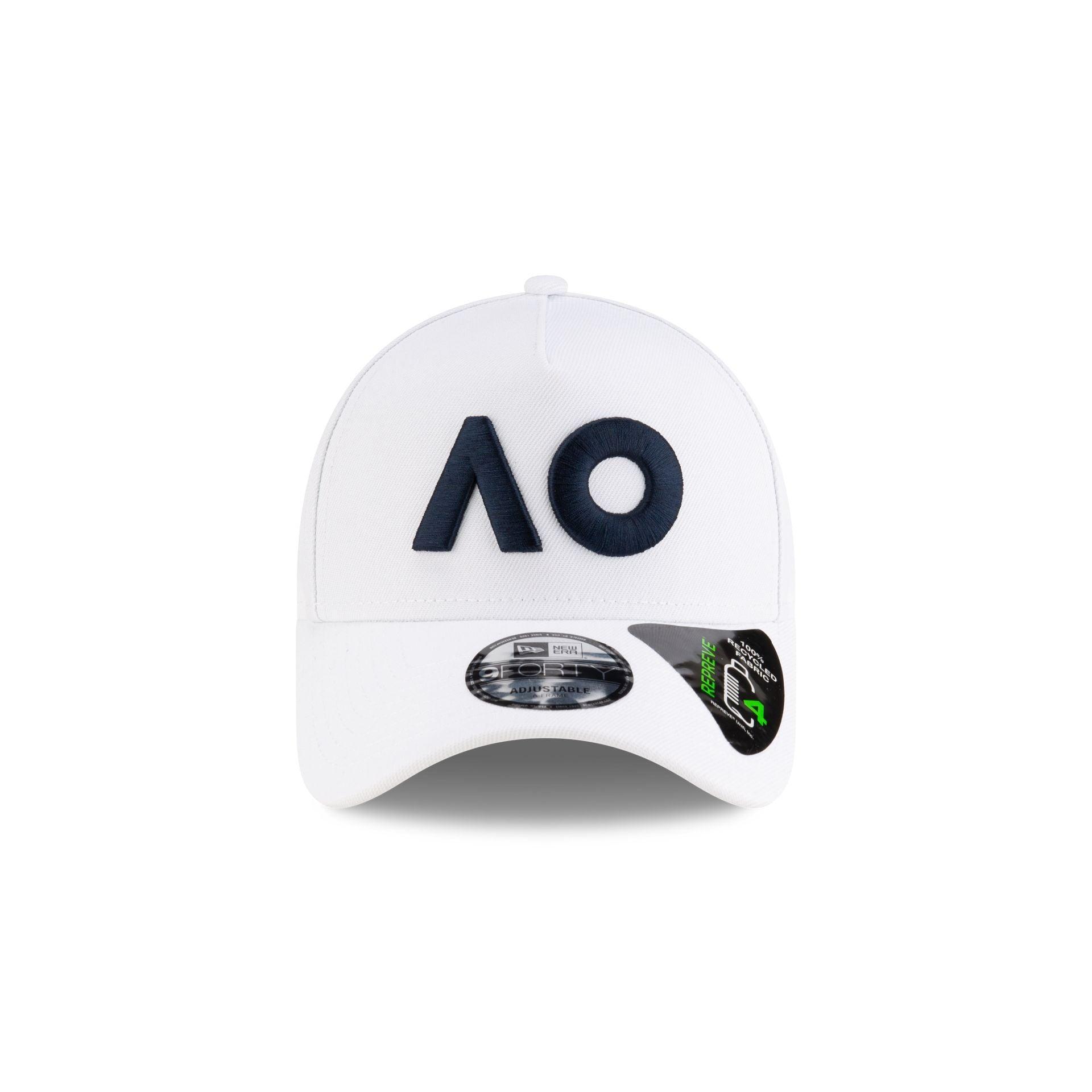 2025 Australian Open White 9FORTY A-Frame REPREVE® Adjustable Hat Male Product Image
