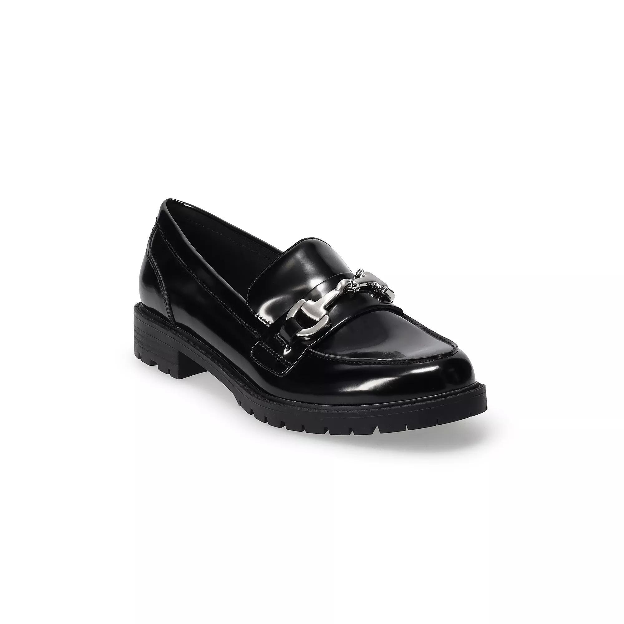 Nine West Newdale Women's Lug Sole Loafers, Size: 8.5, Black Product Image