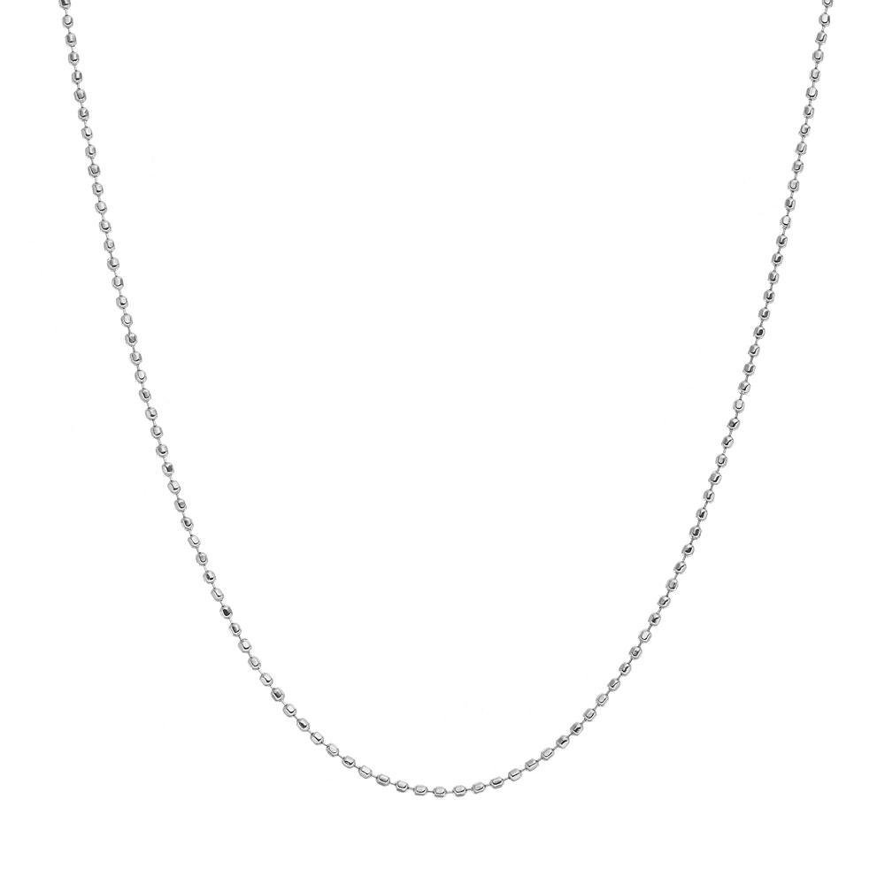 Blue La Rue Stainless Steel Bead Chain Necklace, Women's, Size: 24", Silver Product Image