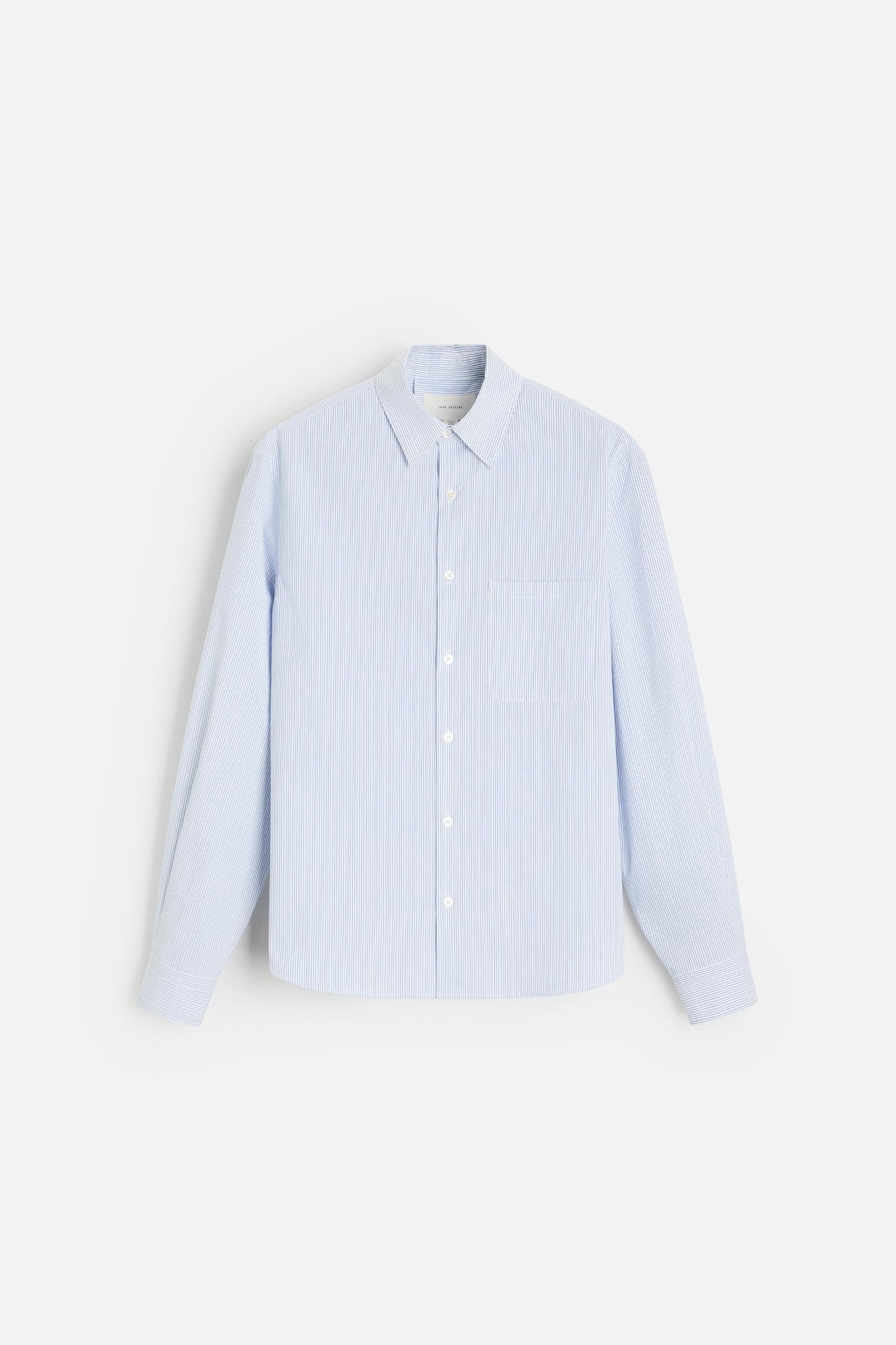 STRIPED POPLIN SHIRT Product Image