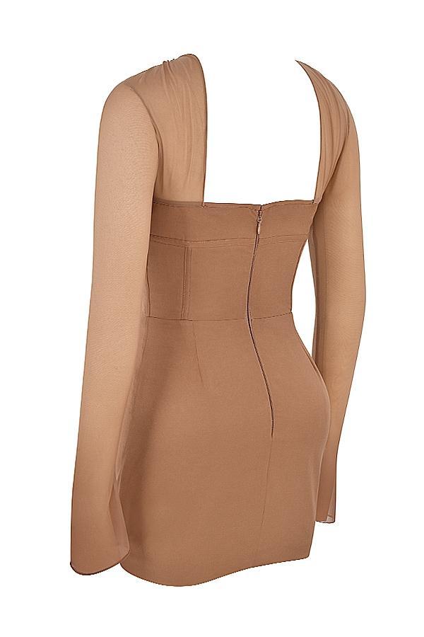 Mayara  mocha structured corset mini dress - sale Product Image